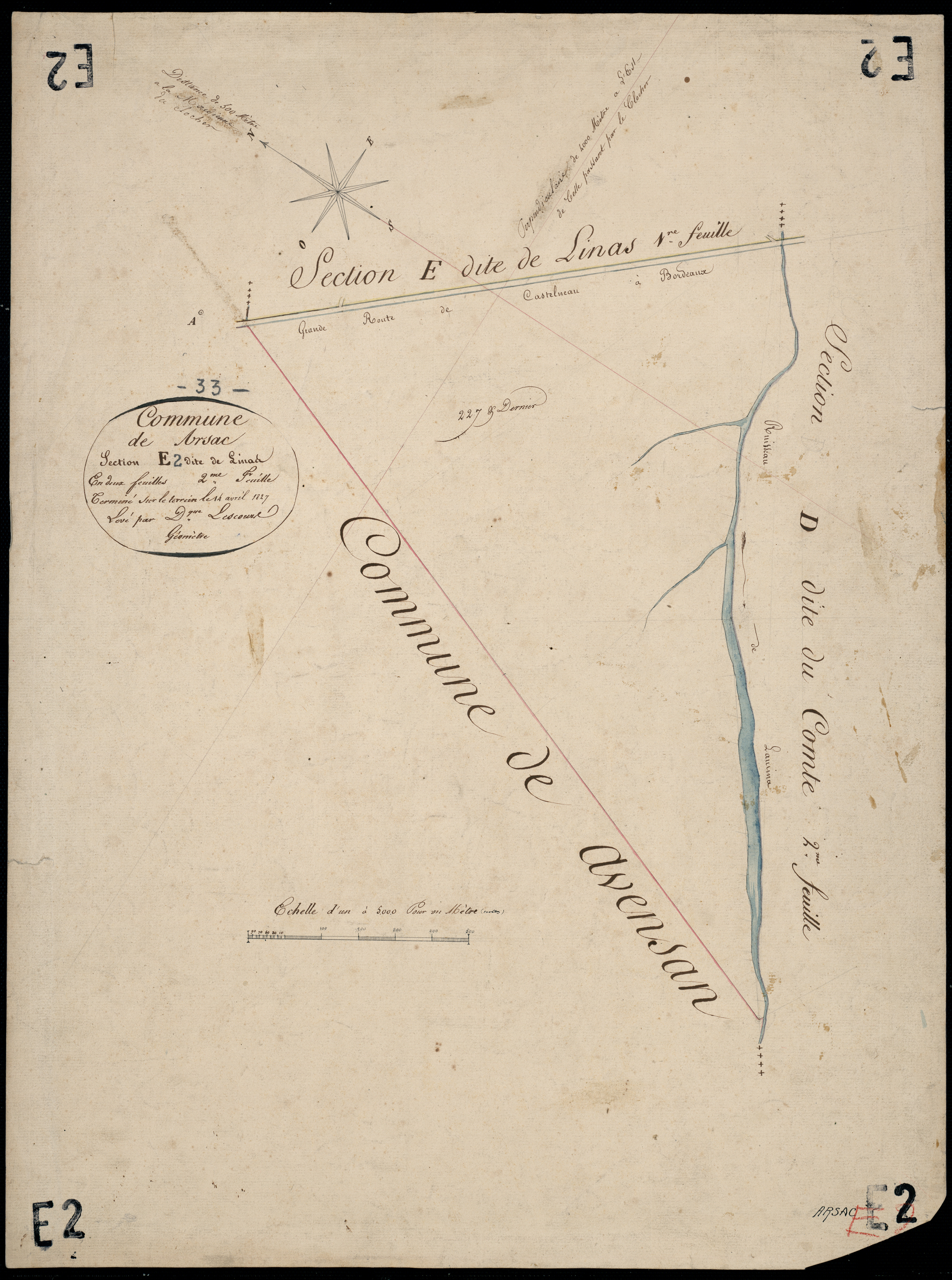 Arsac - -Section E feuille 2 : Le Linas