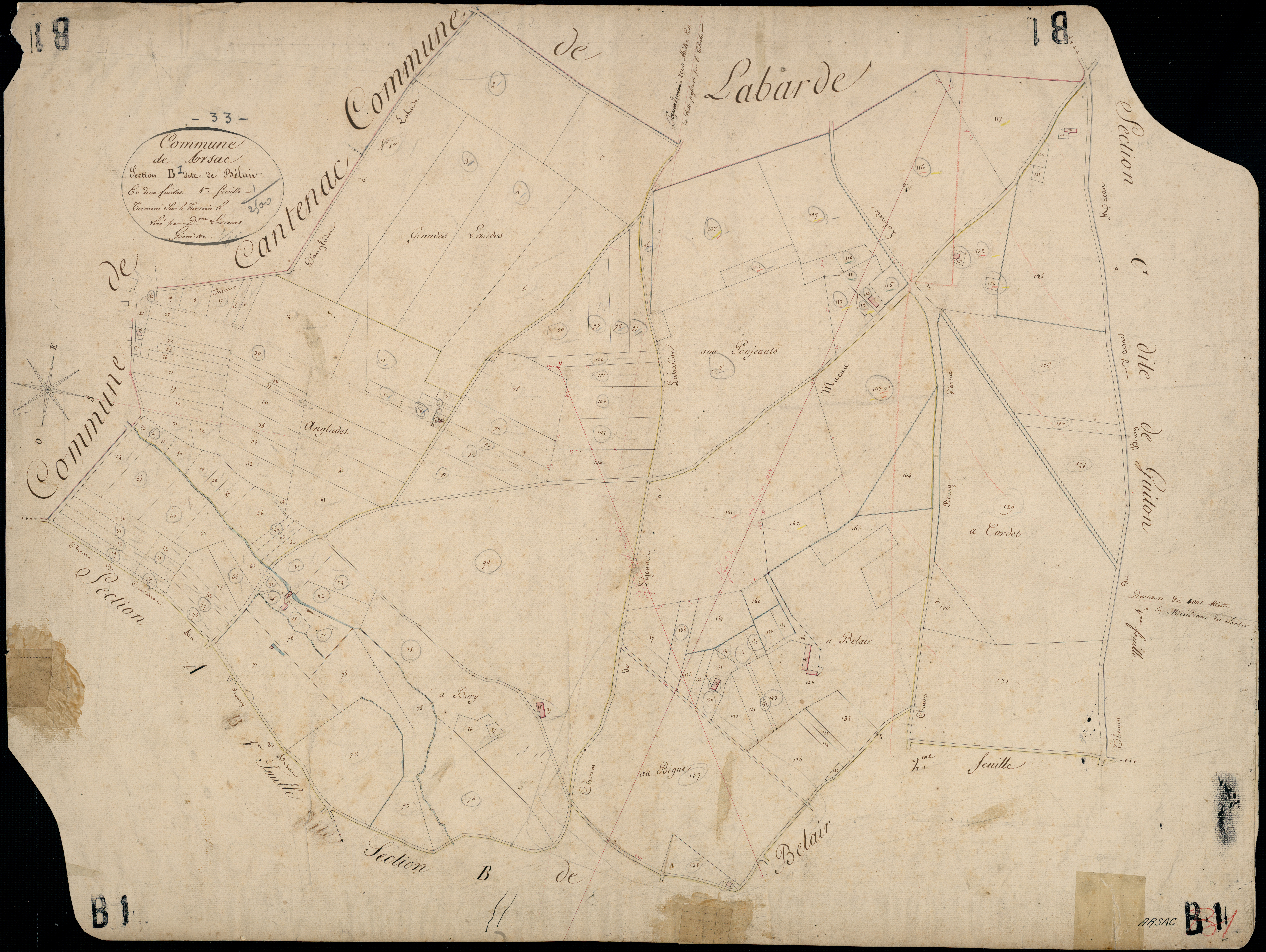 Arsac - -Section B feuille 1 : Belair