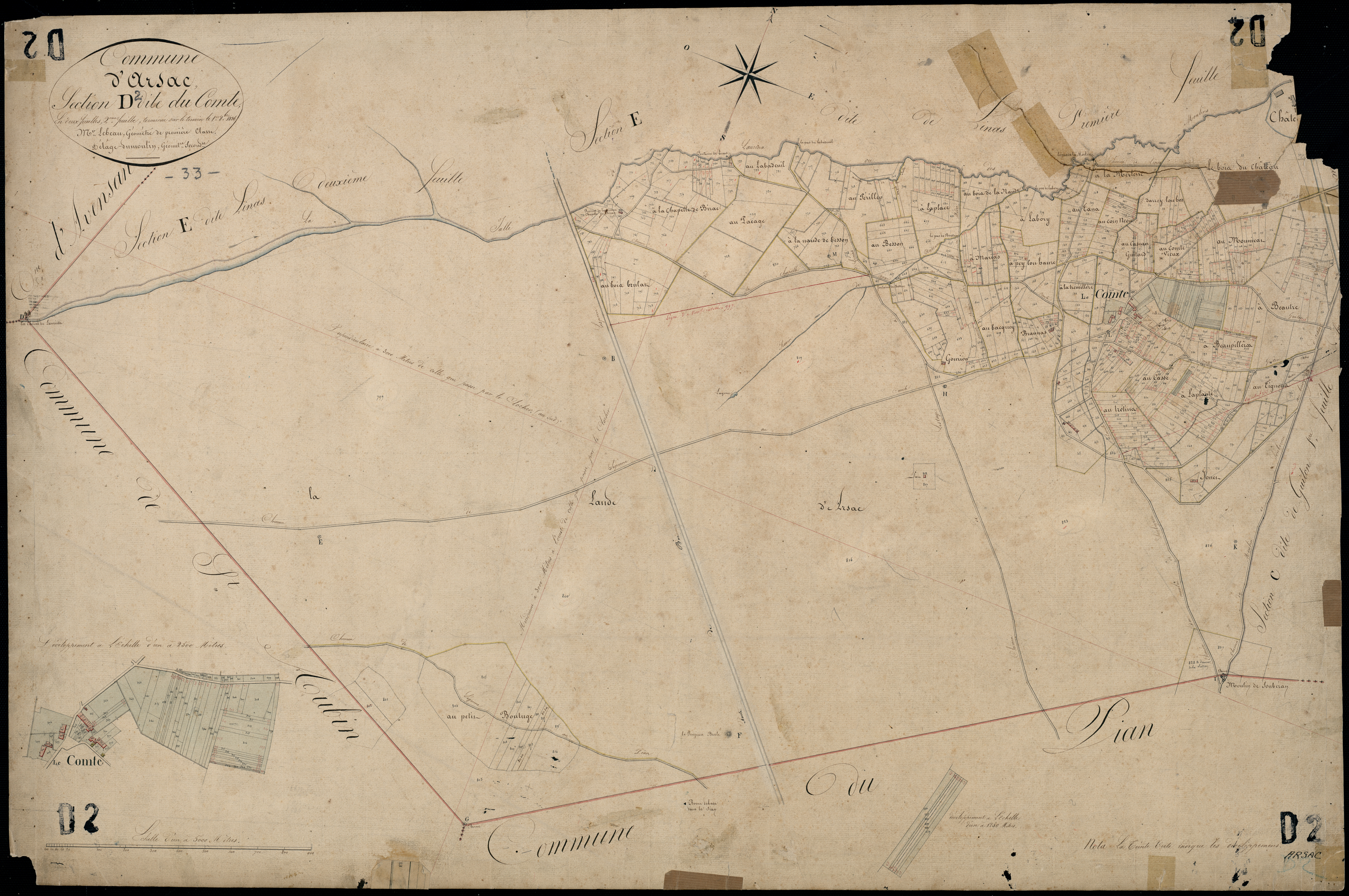 Arsac - -Section D feuille 2 : Le Comte