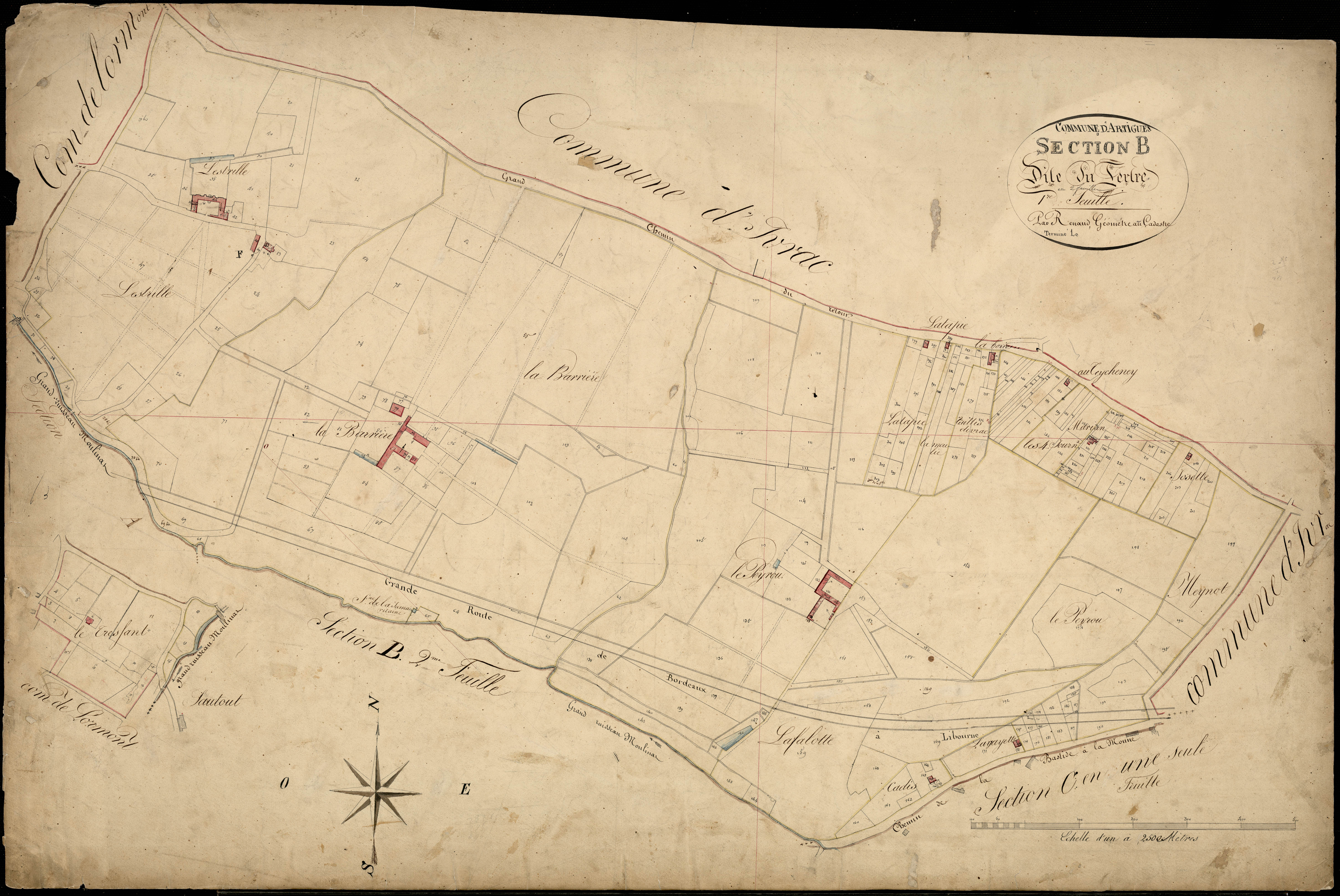 Artigues-près-Bordeaux - -Section B feuille 1 : Le Tertre