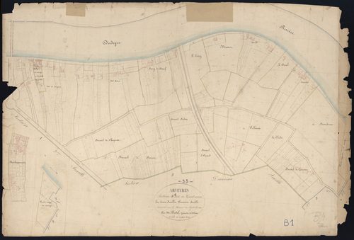 Arveyres - -Section B feuille 1 : Le Grand-Marais