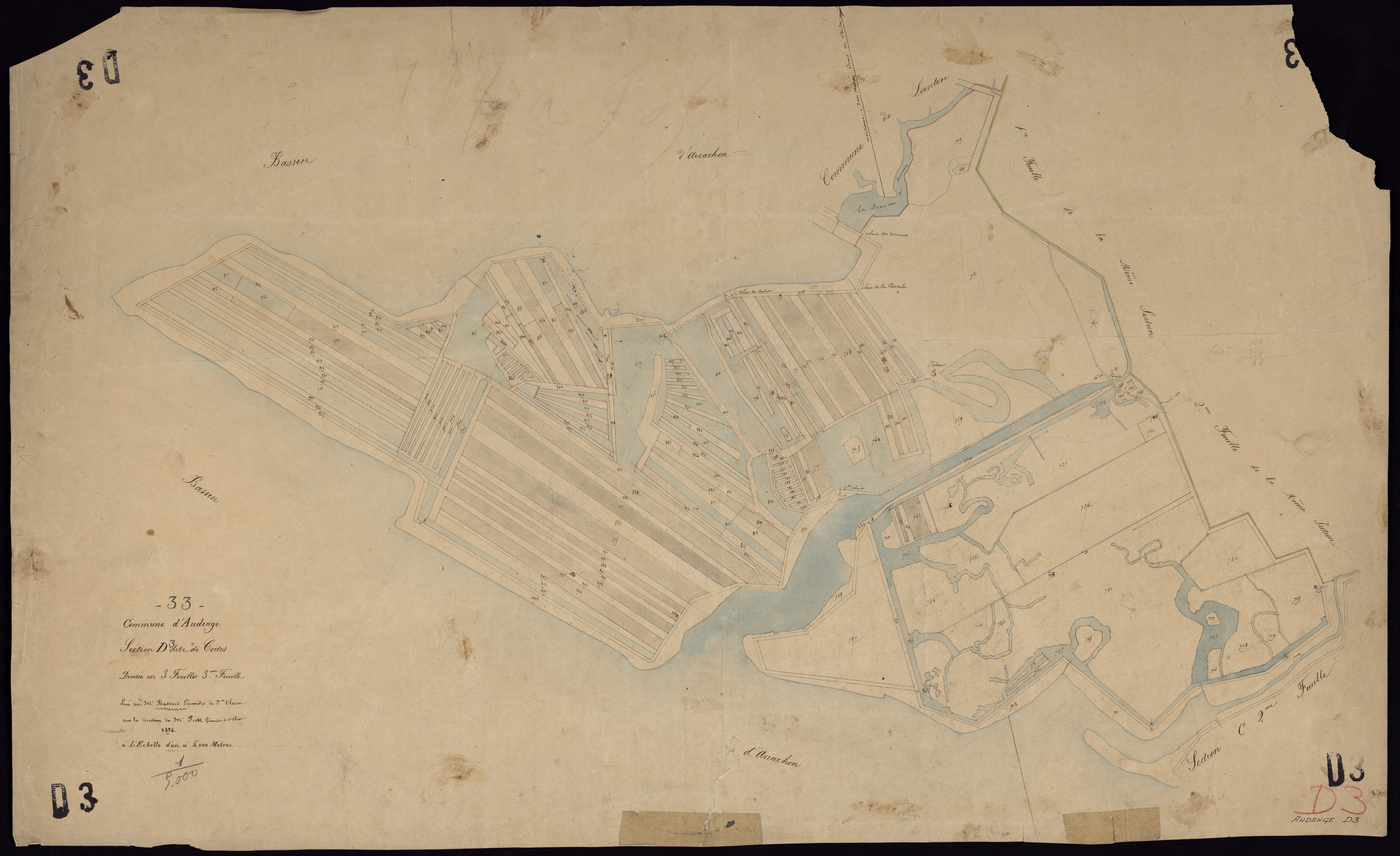 Audenge - -Section D feuille 3 : Certes