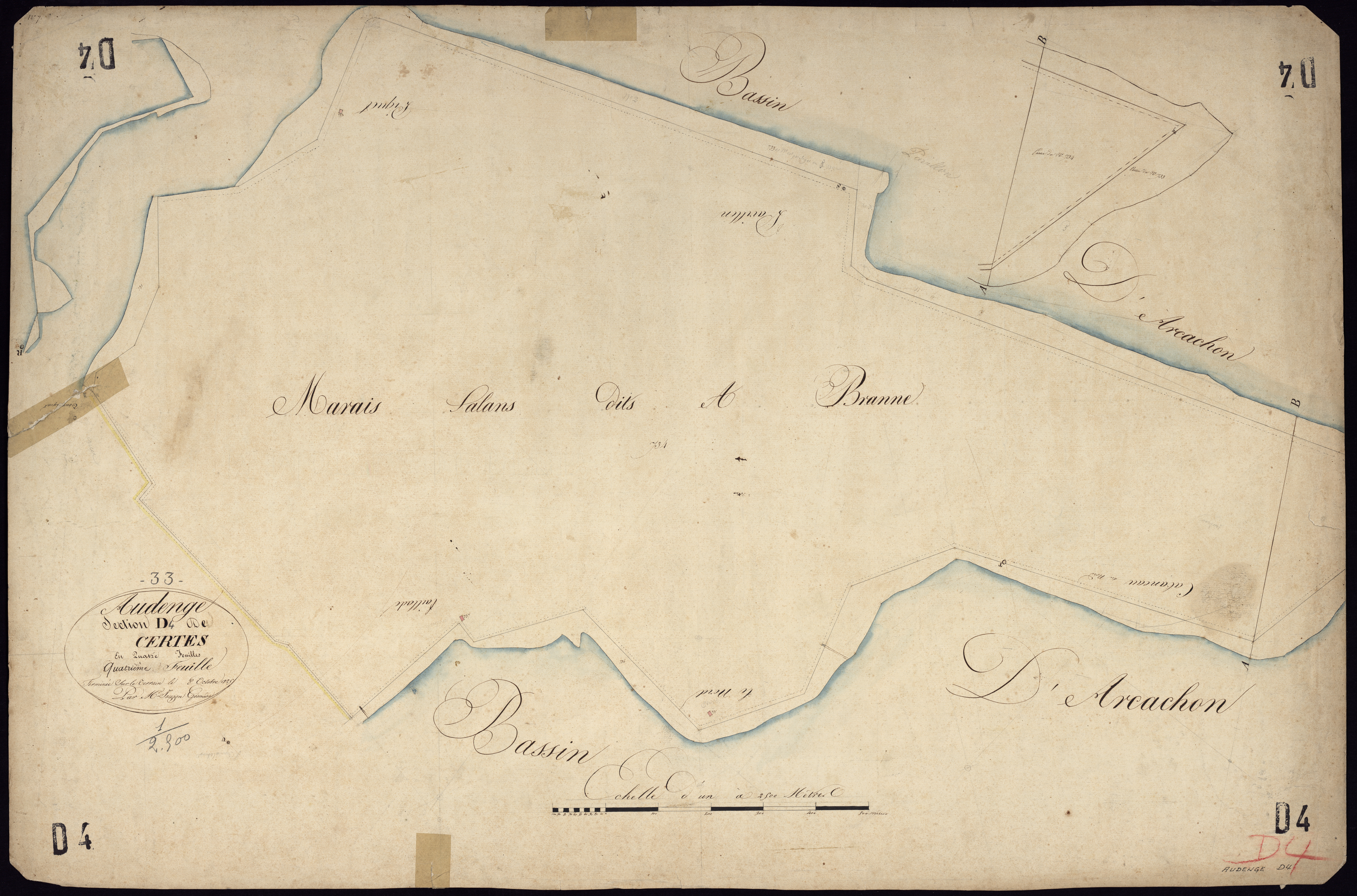 Audenge - -Section D feuille 4 : Certes