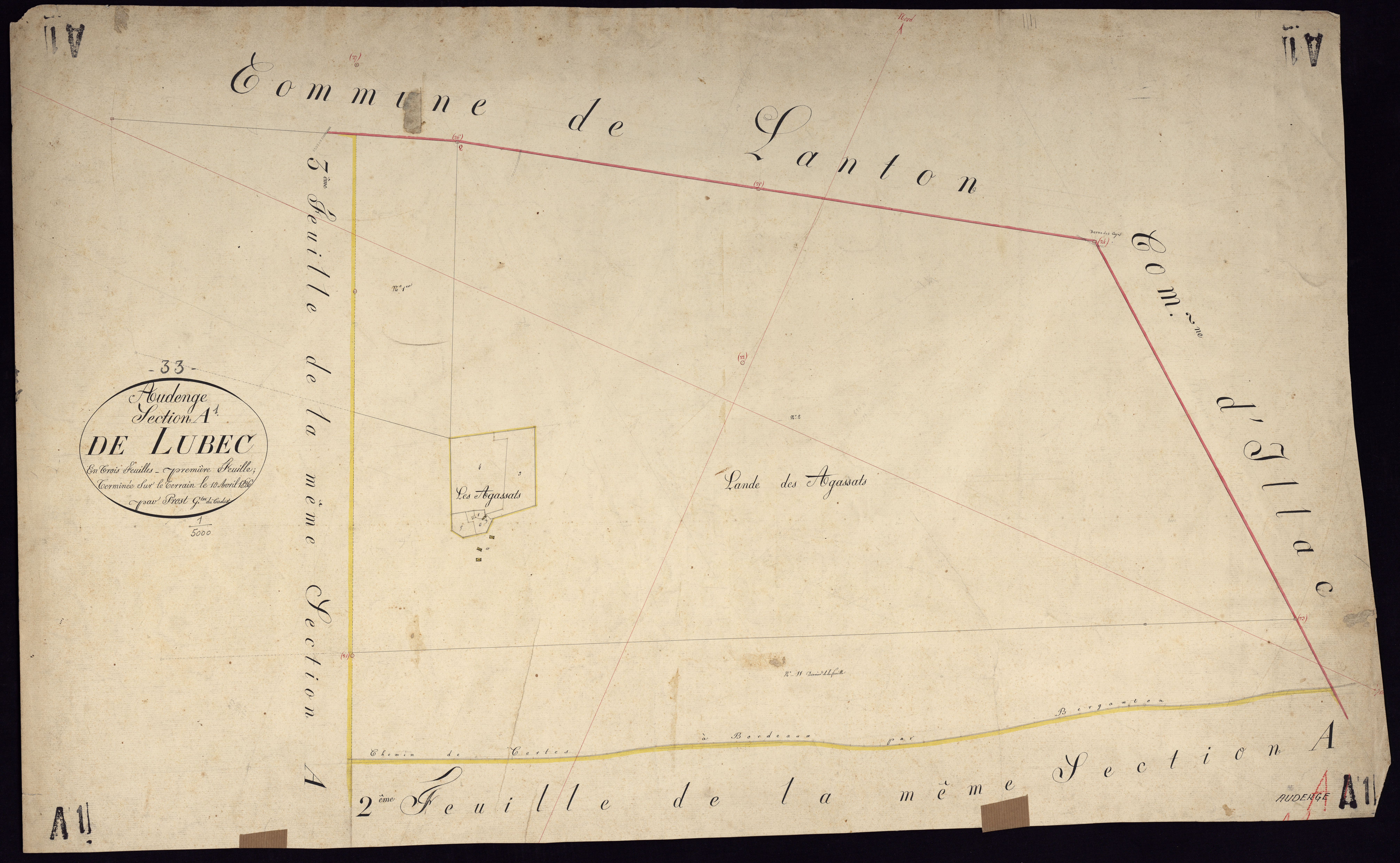 Audenge - -Section A feuille 1 : Lubec