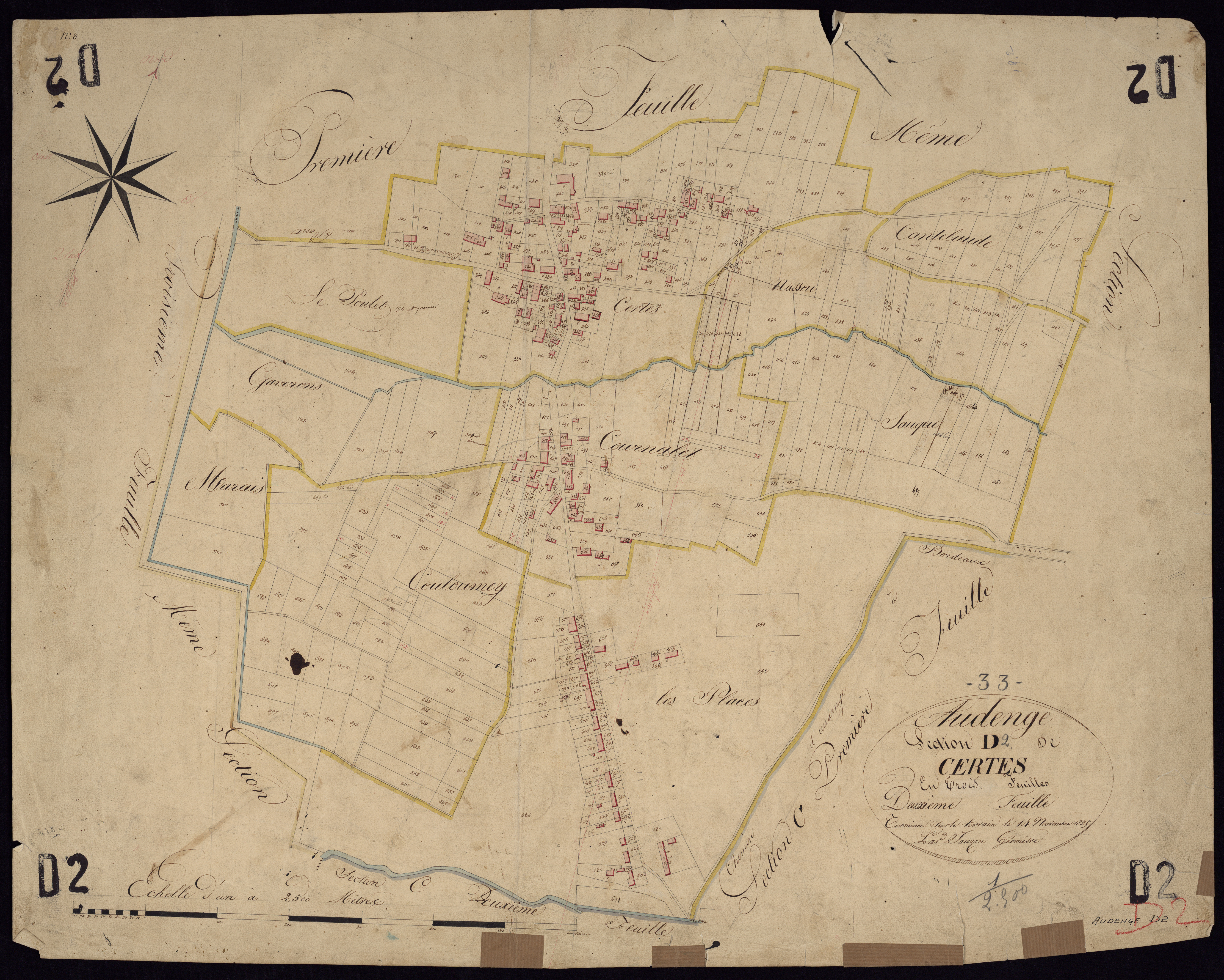 Audenge - -Section D feuille 2 : Certes