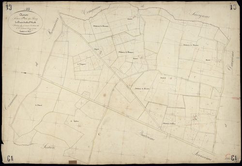 Auros - -Section D feuille 2 : Le Bourg