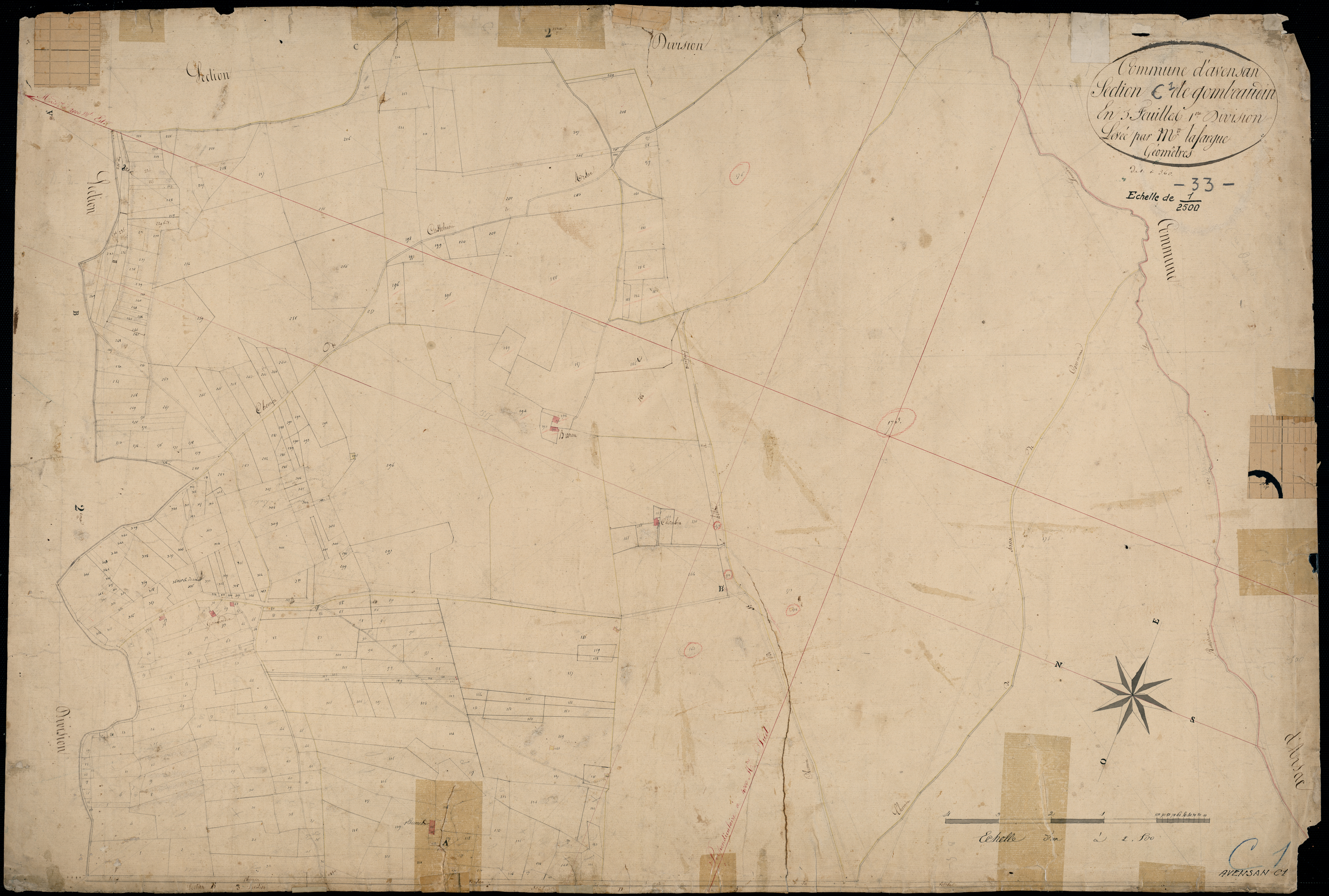 Avensan - -Section C feuille 1 : Gombeaudin