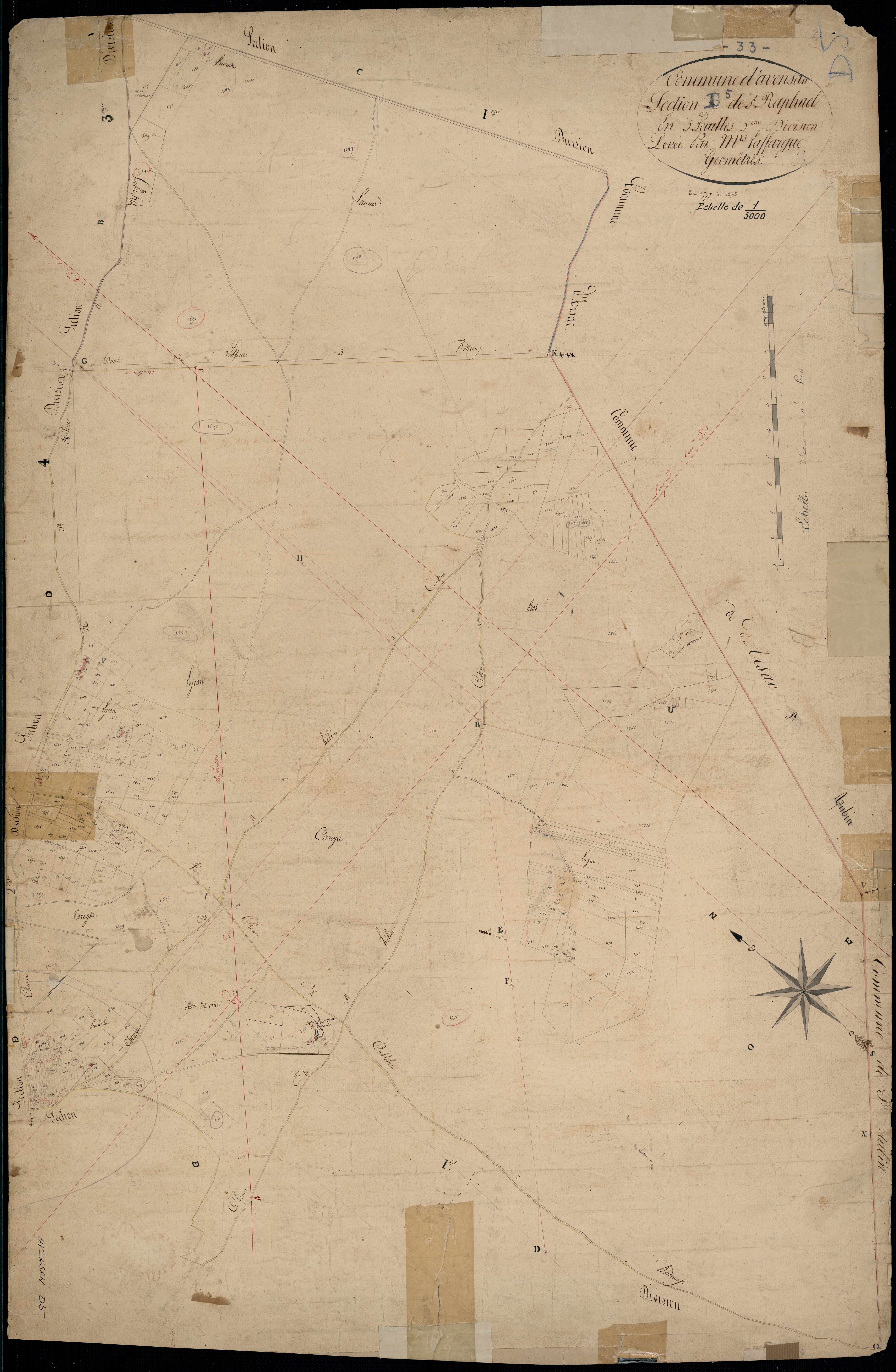 Avensan - -Section D feuille 5 : Saint-Raphaël
