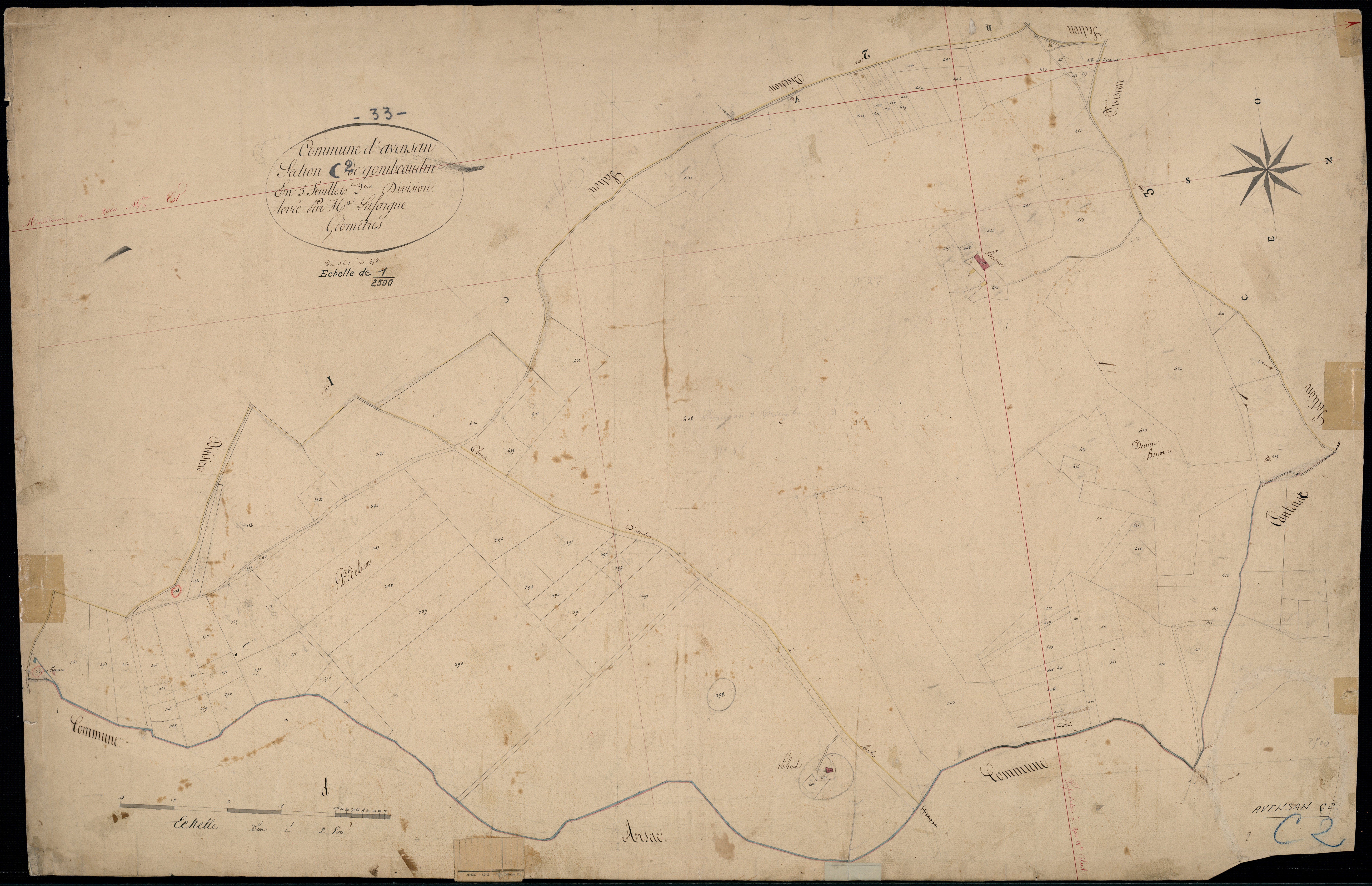 Avensan - -Section C feuille 2 : Gombeaudin