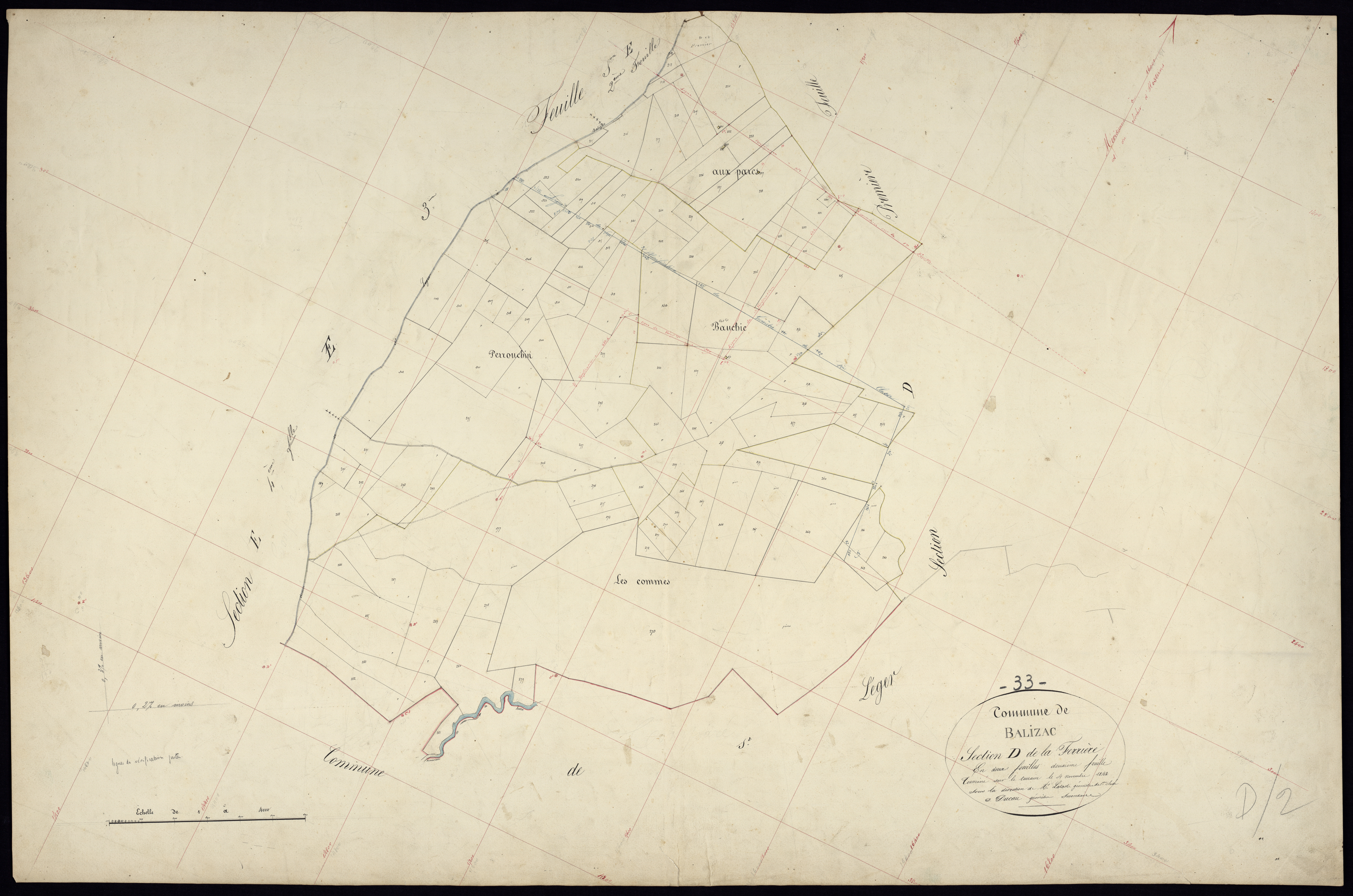 Balizac - -Section D feuille 2 : La Ferrière