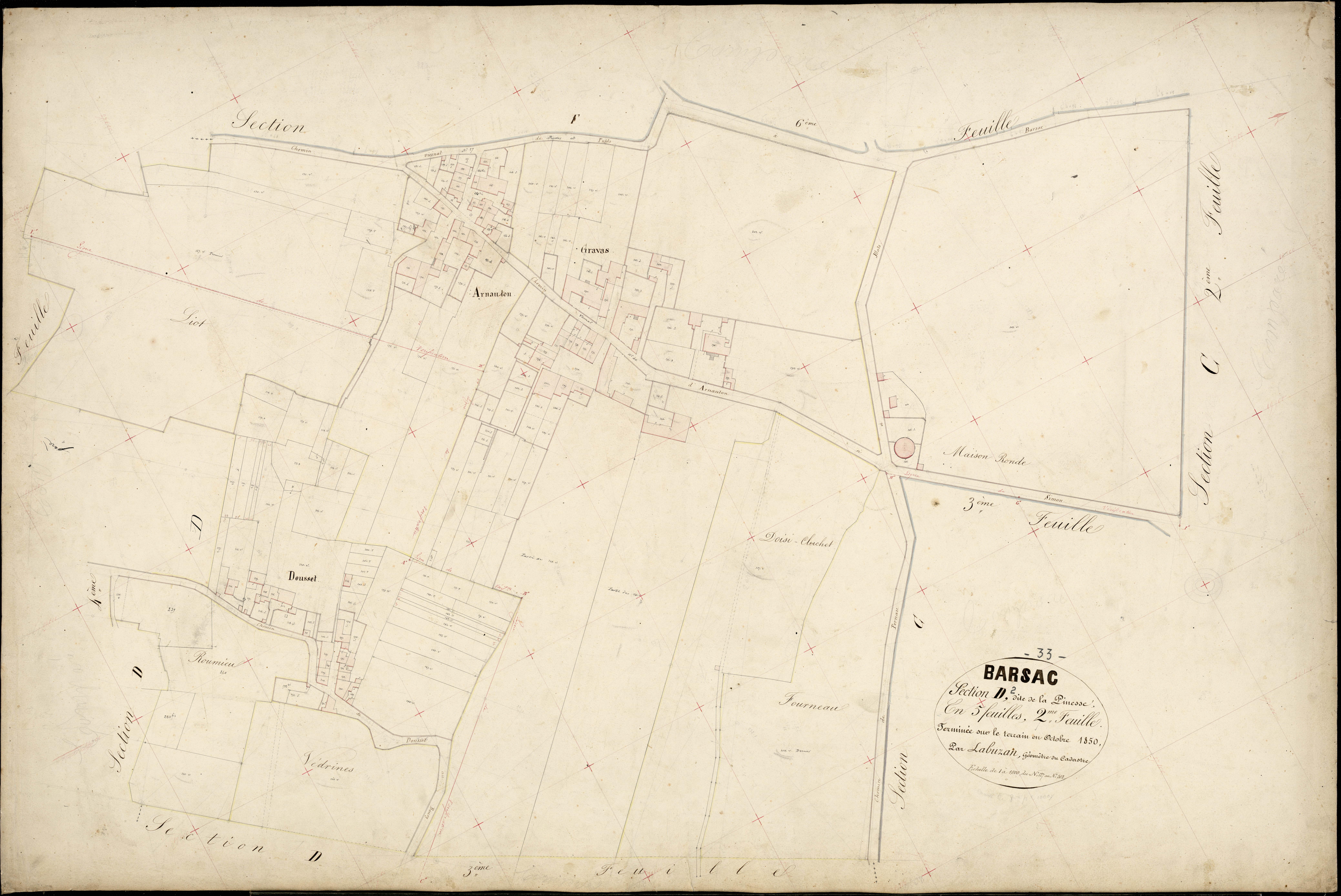 Barsac - -Section D feuille 2 : La Pinesse