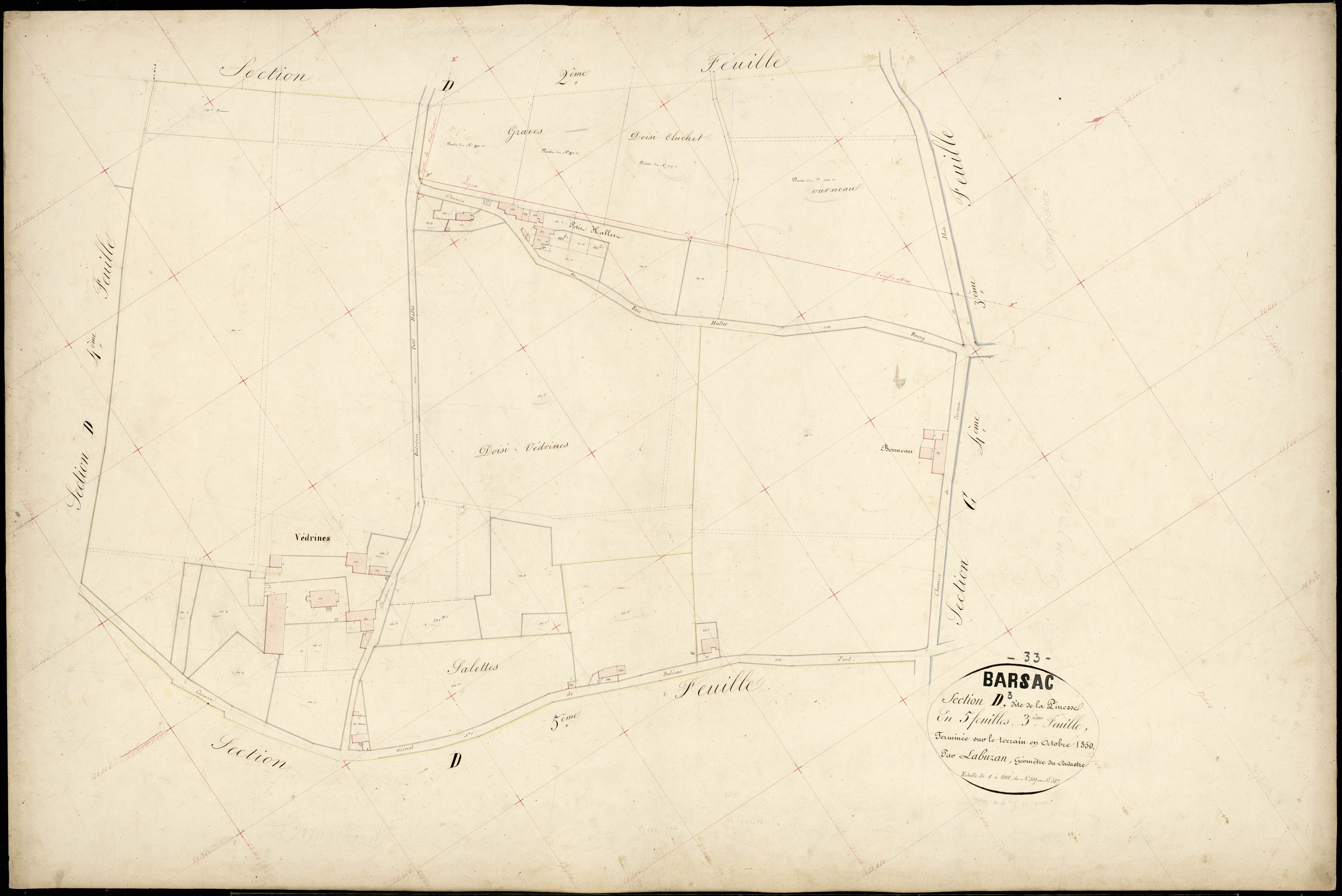 Barsac - -Section D feuille 3 : La Pinesse