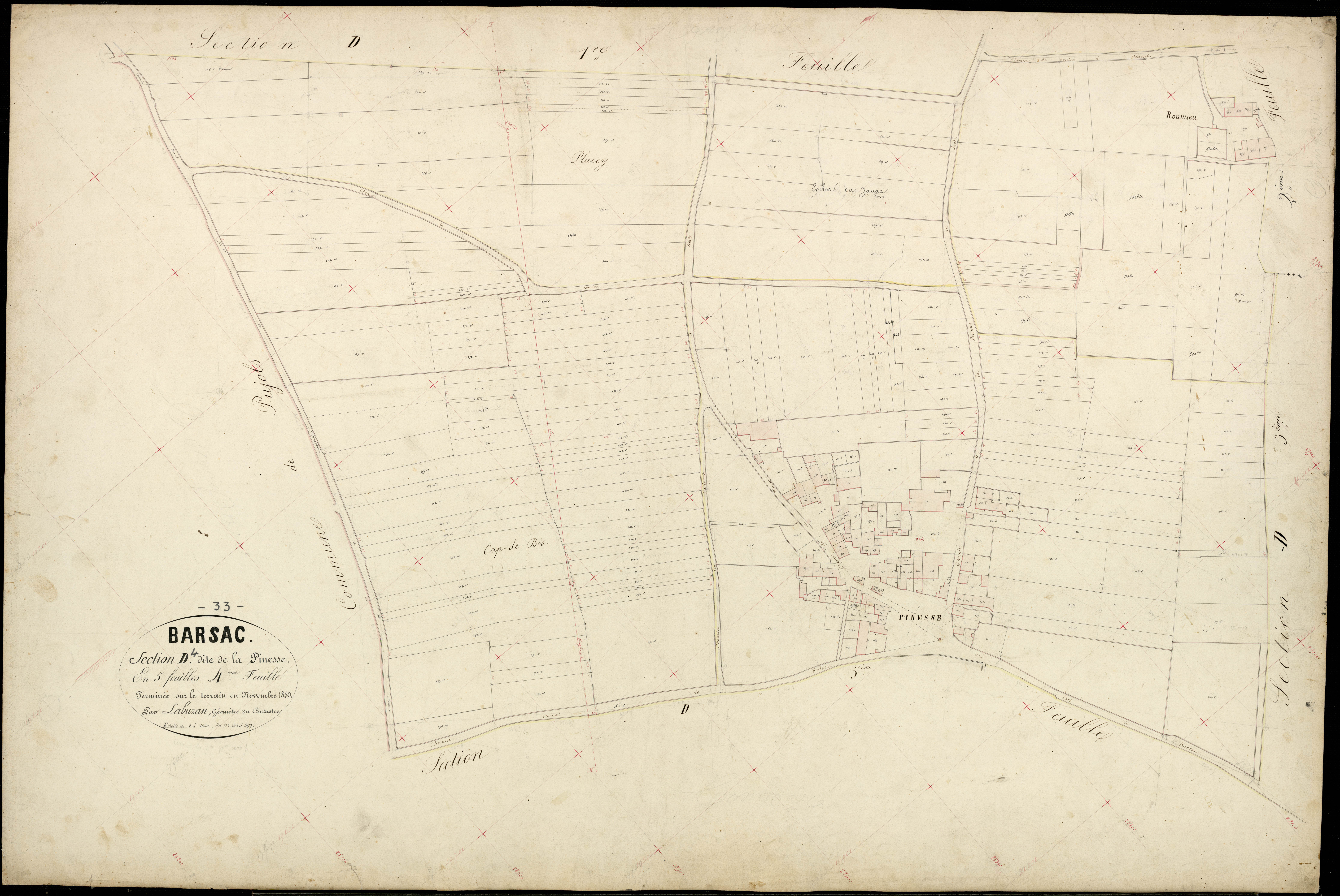 Barsac - -Section D feuille 4 : La Pinesse