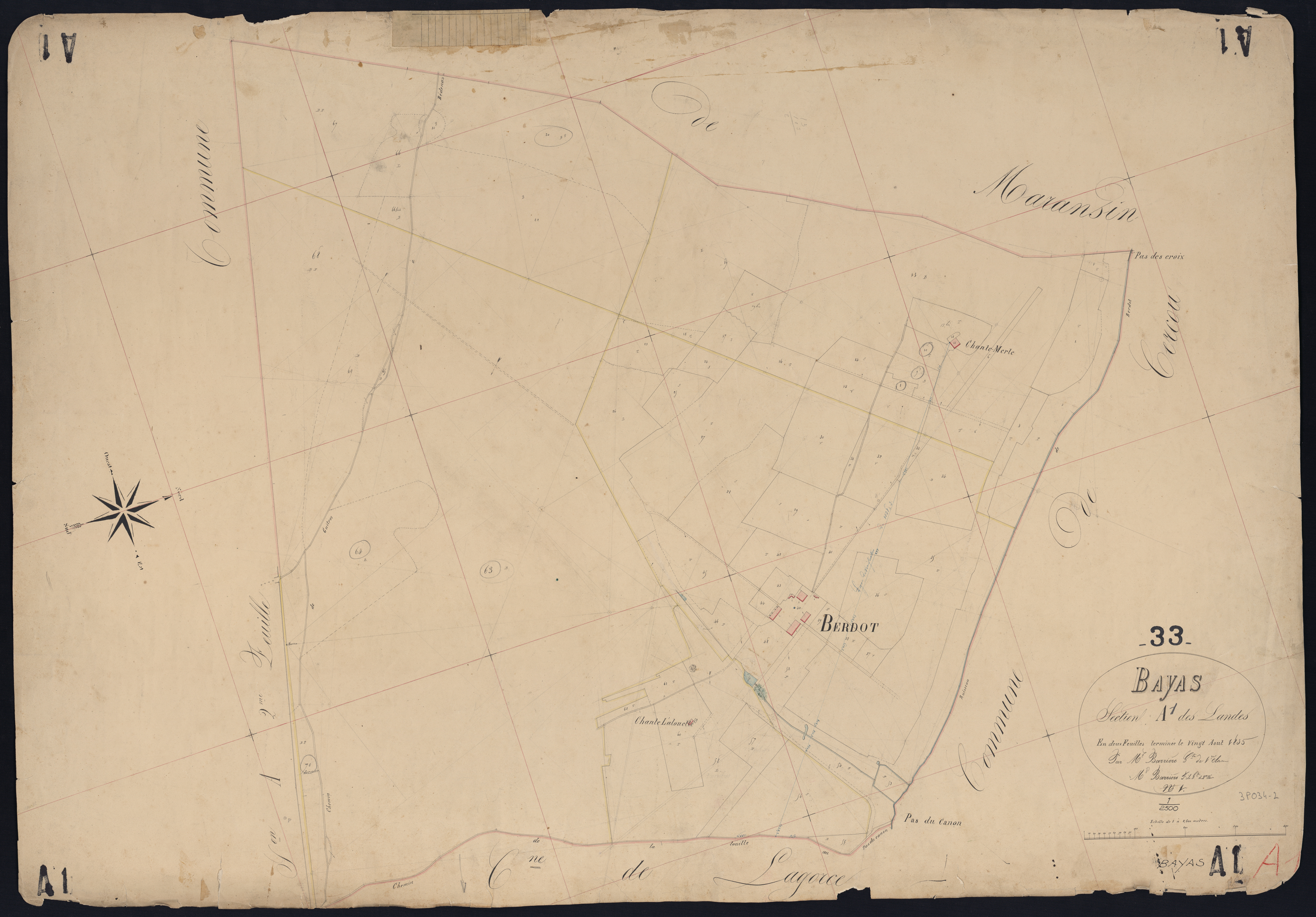 Bayas - -Section A feuille 1 : Les Landes