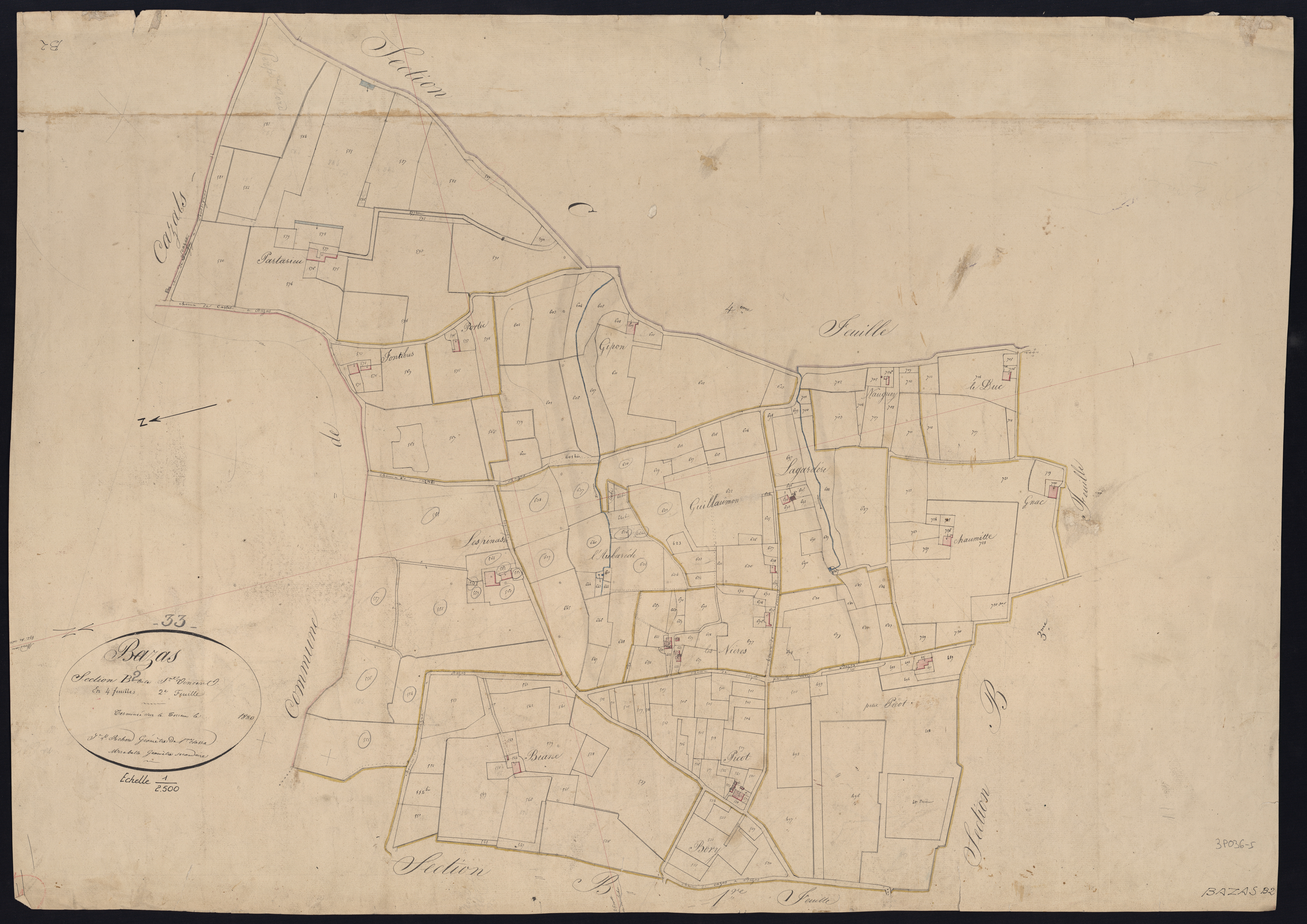 Bazas - -Section B feuille 2 : Saint-Vincent