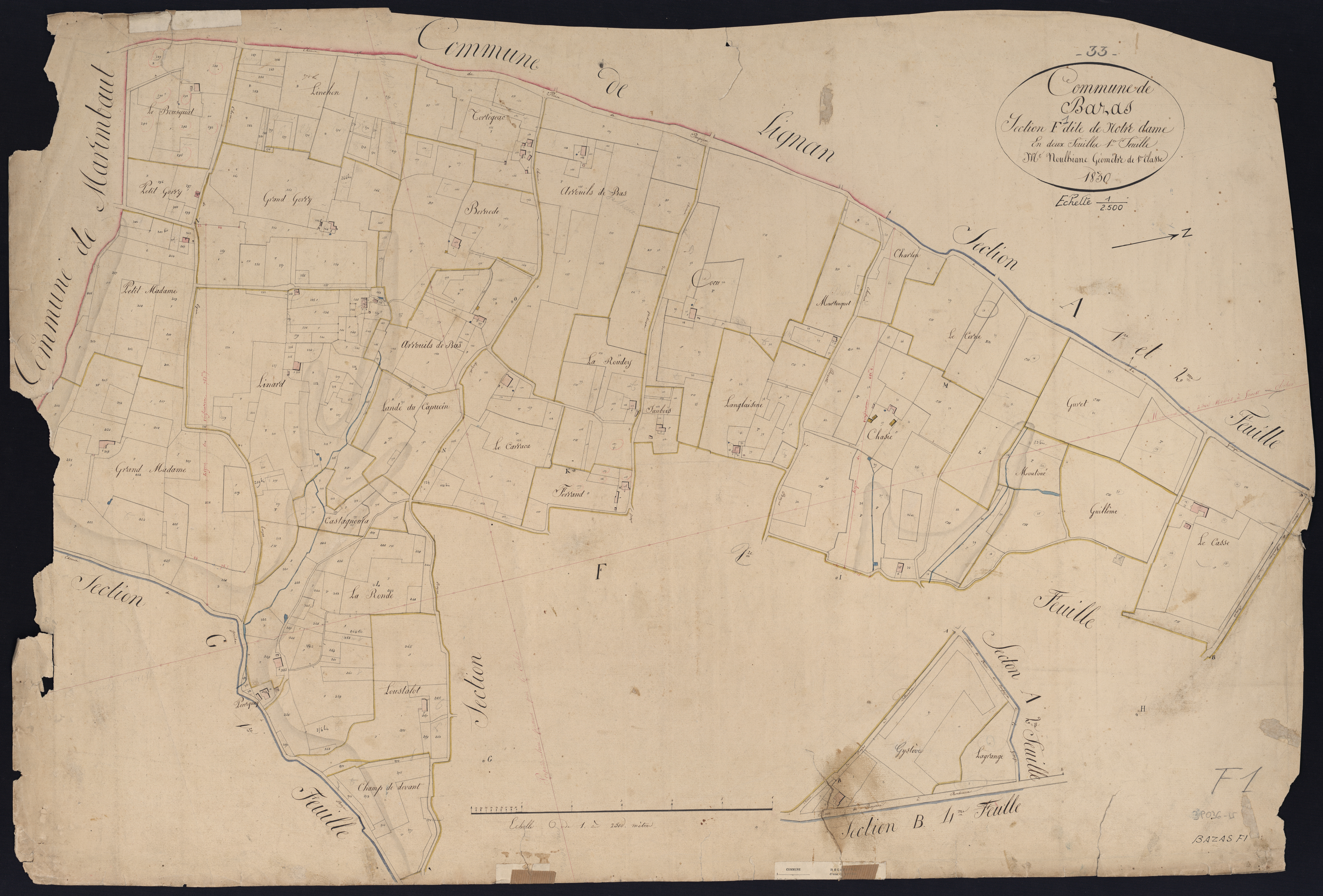 Bazas - -Section F feuille 1 : Notre-Dame