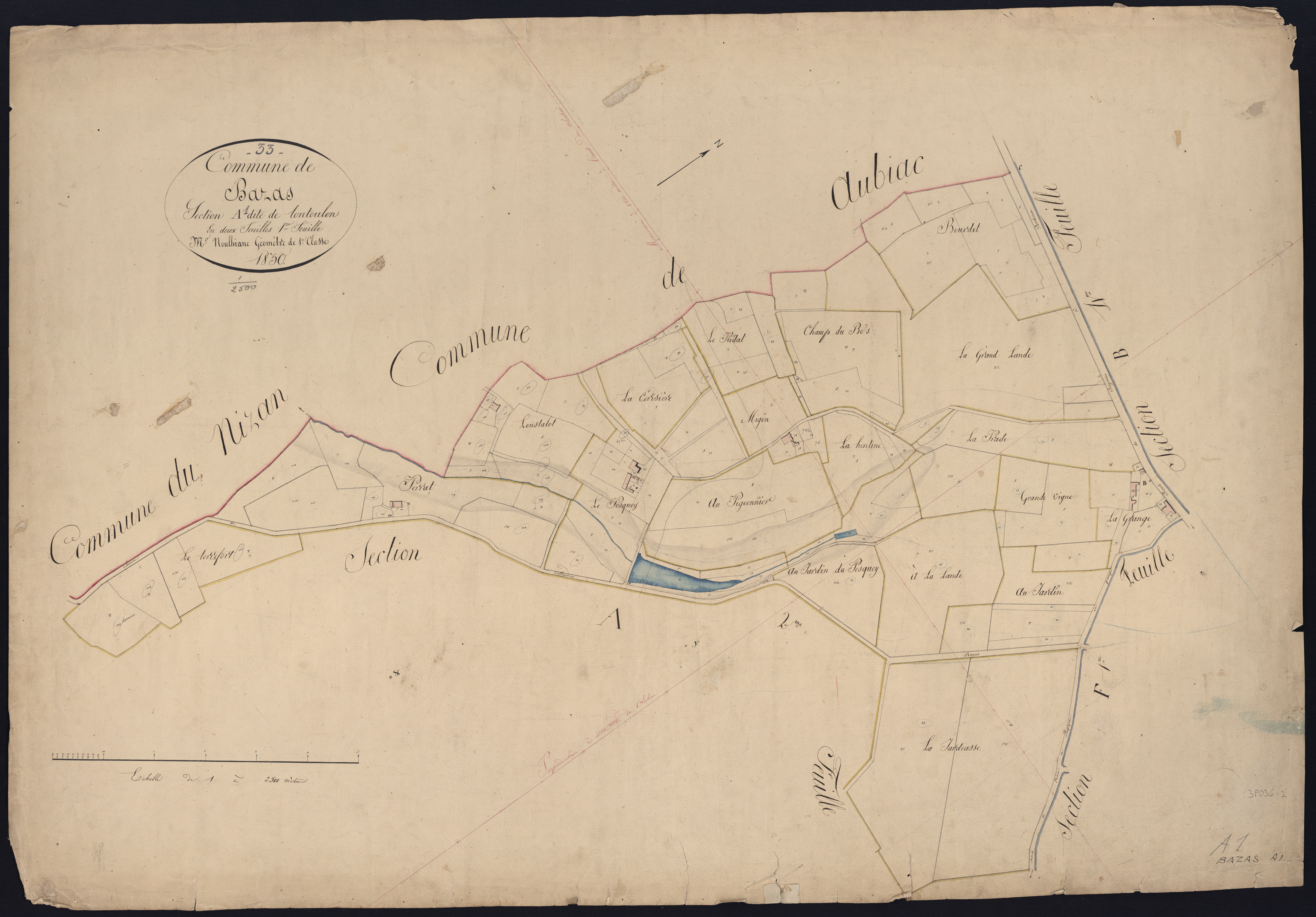 Bazas - -Section A feuille 1 : Tontoulon