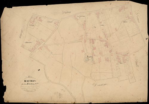 Beautiran - -Section B feuille 1 : Le Bourg