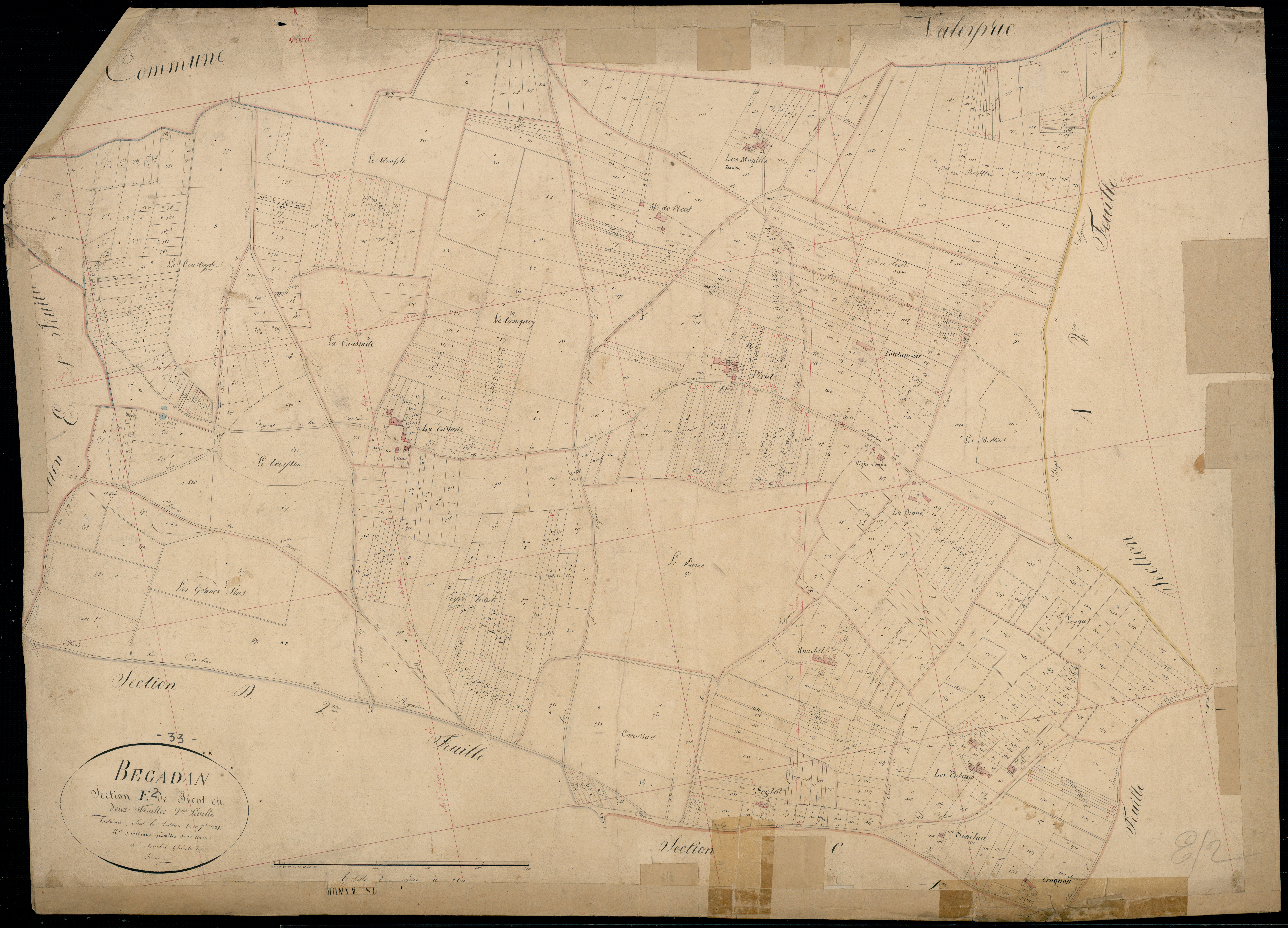Bégadan - -Section E feuille 2 : Picot