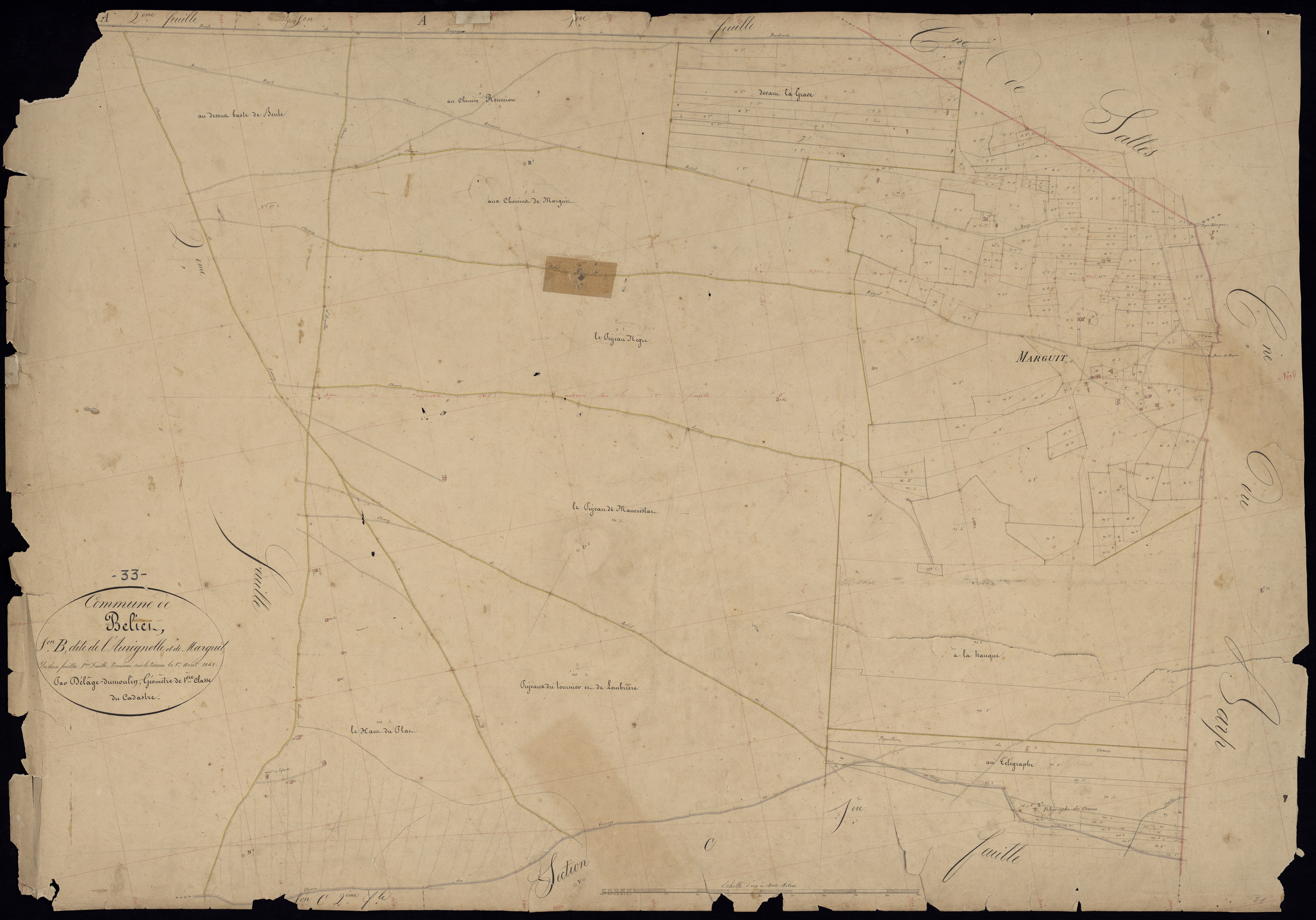 Belin-Béliet - -Section A feuille 4 : Lauray
