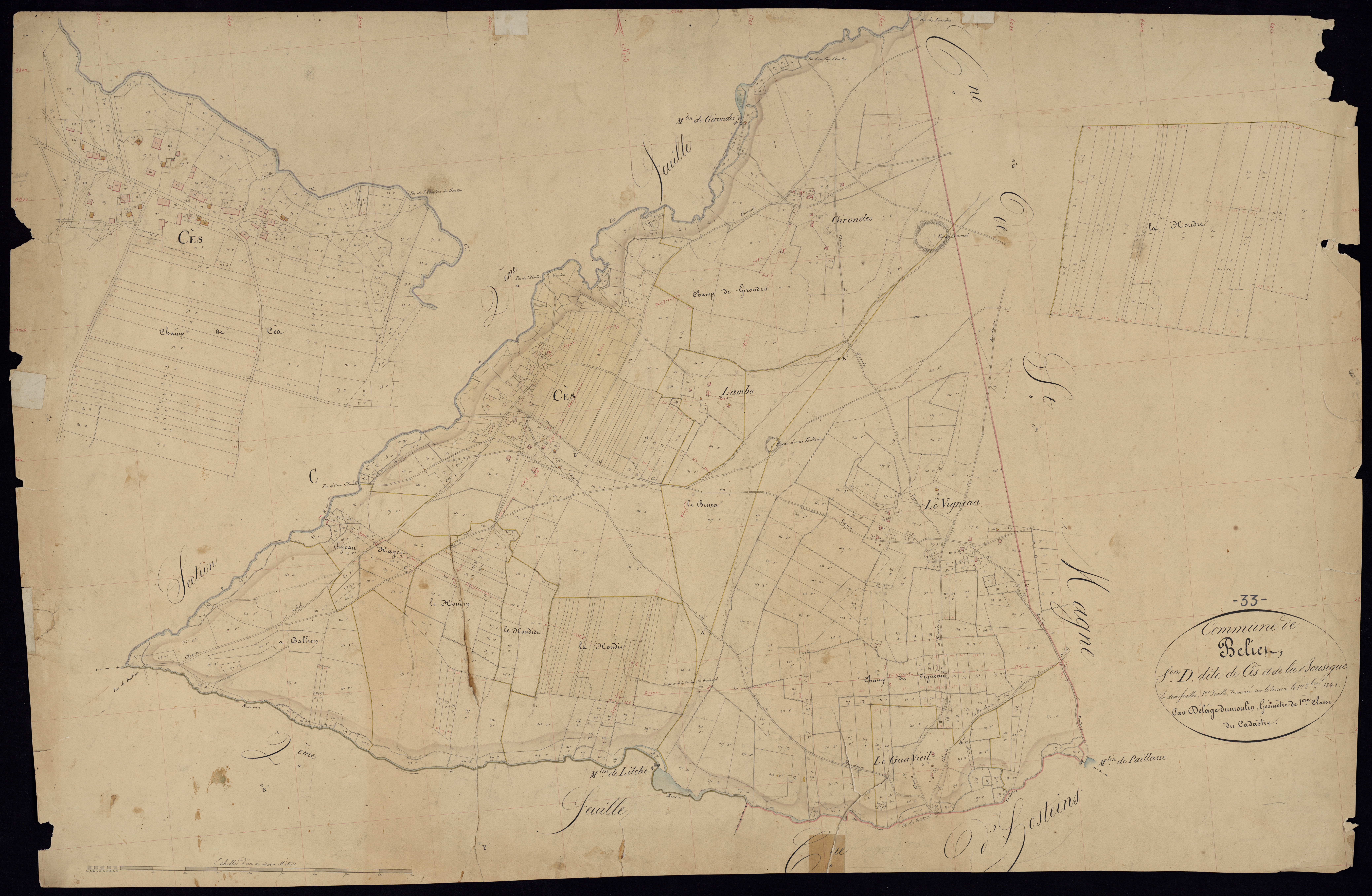 Belin-Béliet - -Section C feuille 2 : Cazaux-et-Montandrau