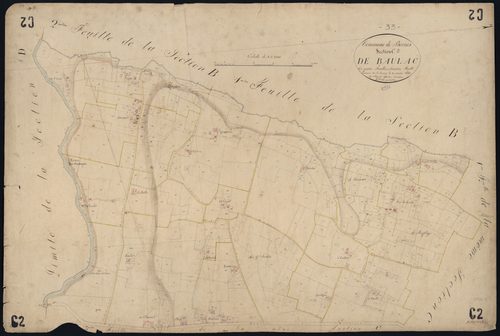 Bernos-Beaulac - -Section C feuille 2 : Baulac