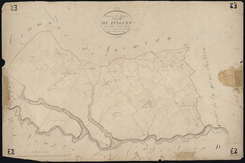 Bernos-Beaulac - -Section E feuille 2 : Pinguet