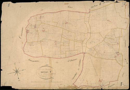 Berson - -Section F feuille 1 : Le Bourg