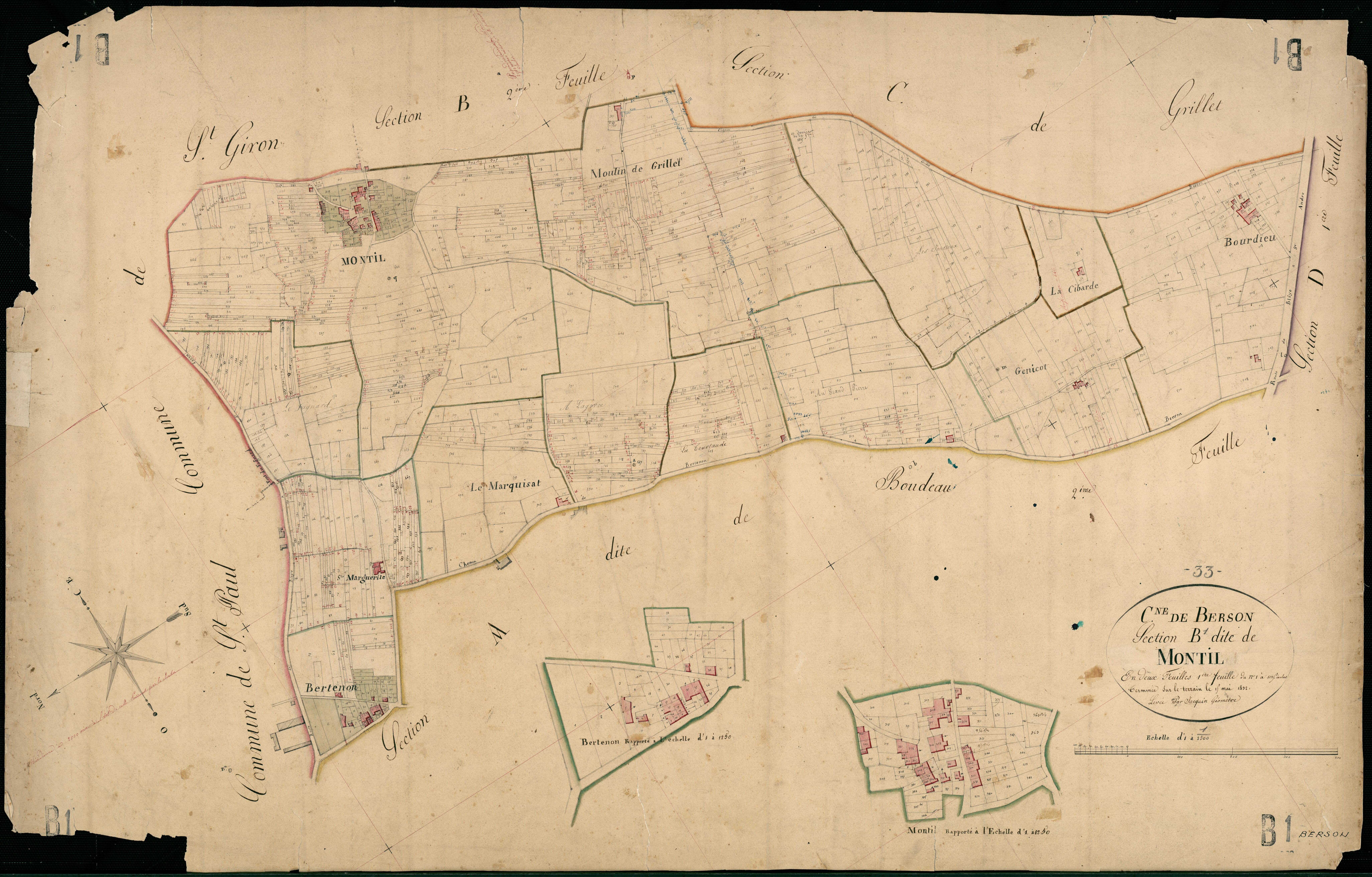 Berson - -Section B feuille 1 : Montil