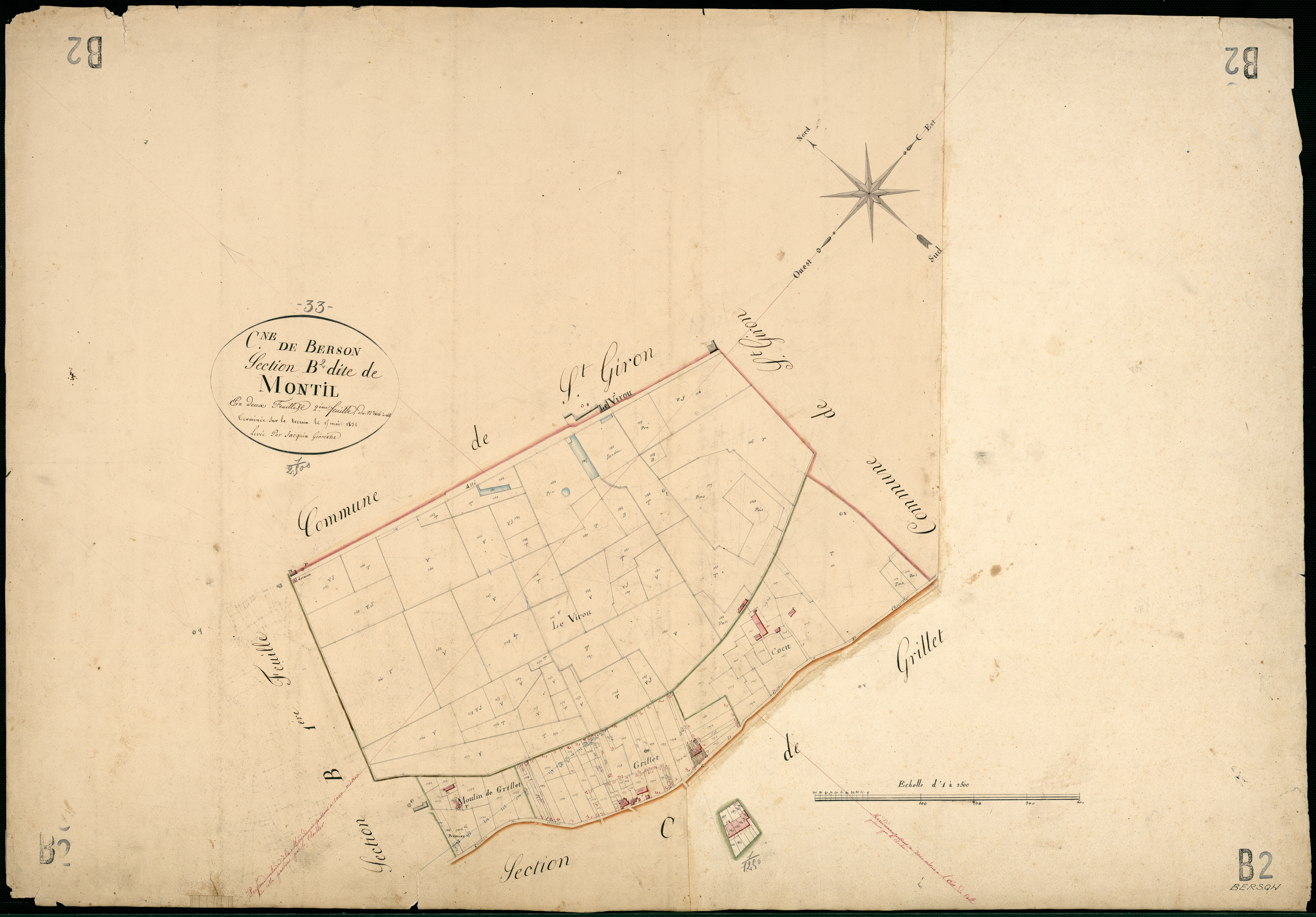 Berson - -Section B feuille 2 : Montil