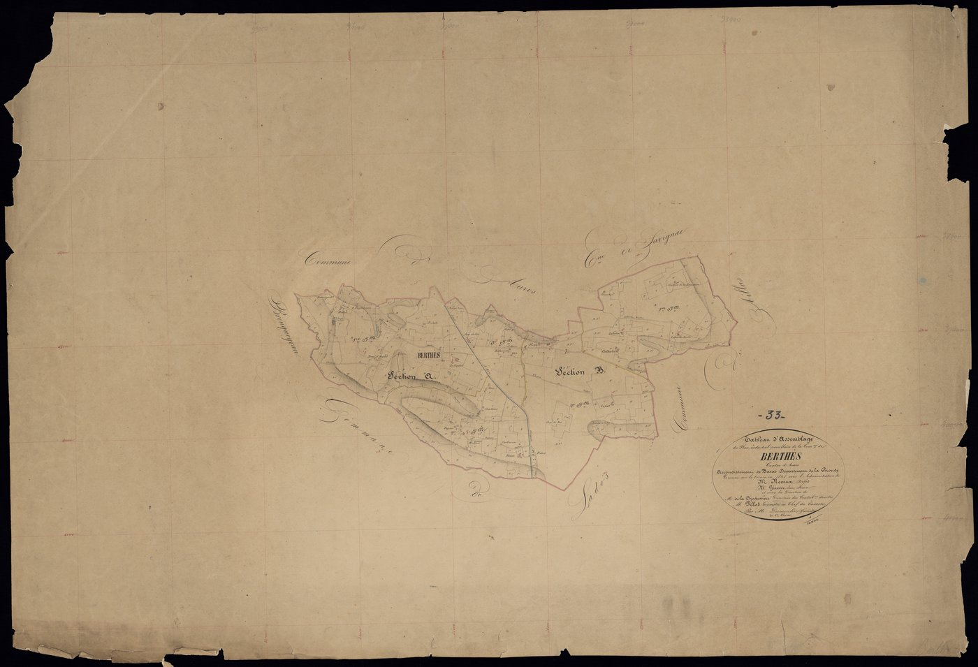 Berthez - -Tableau d'assemblage