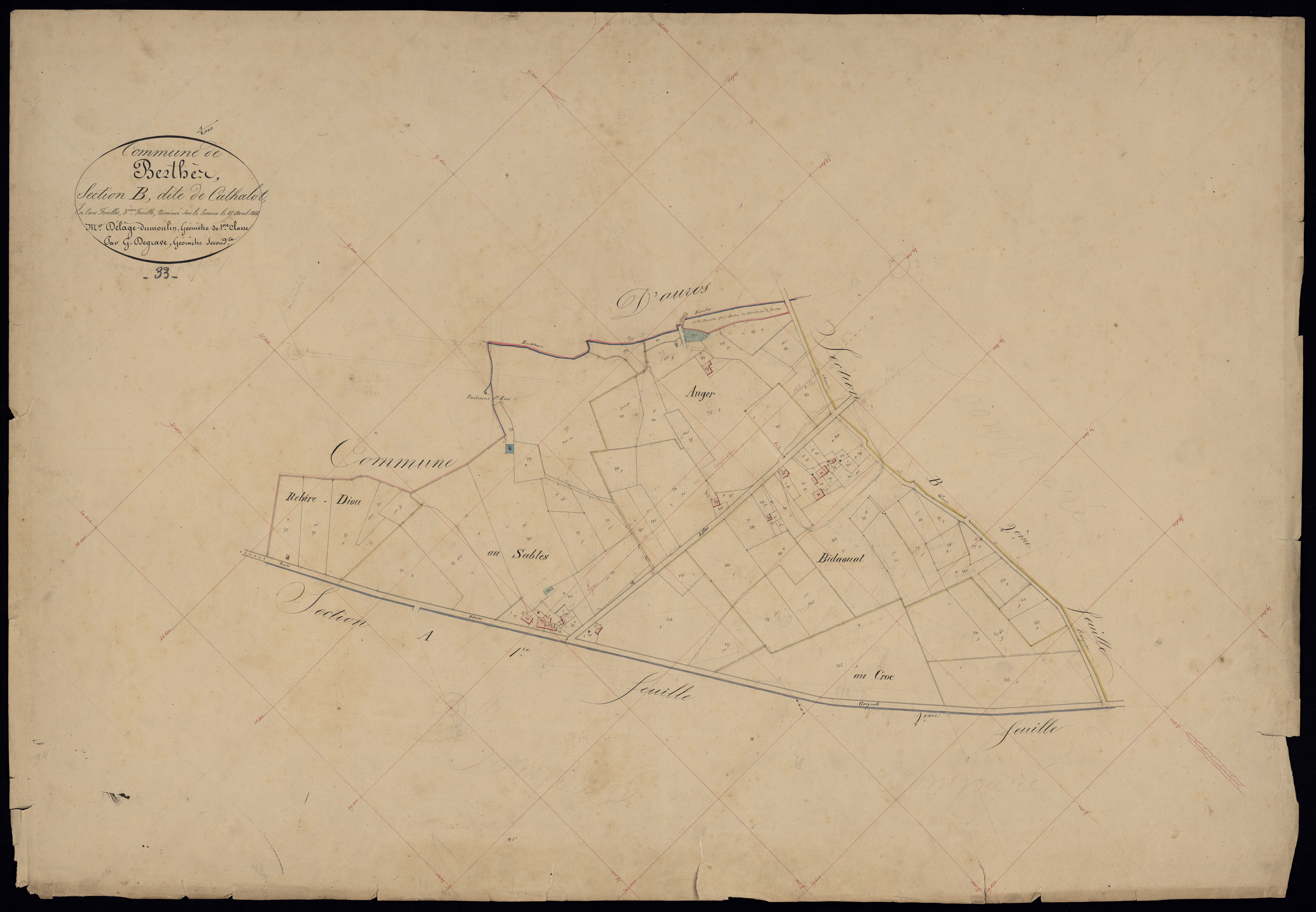 Berthez - -Section B feuille 3 : Cathalot