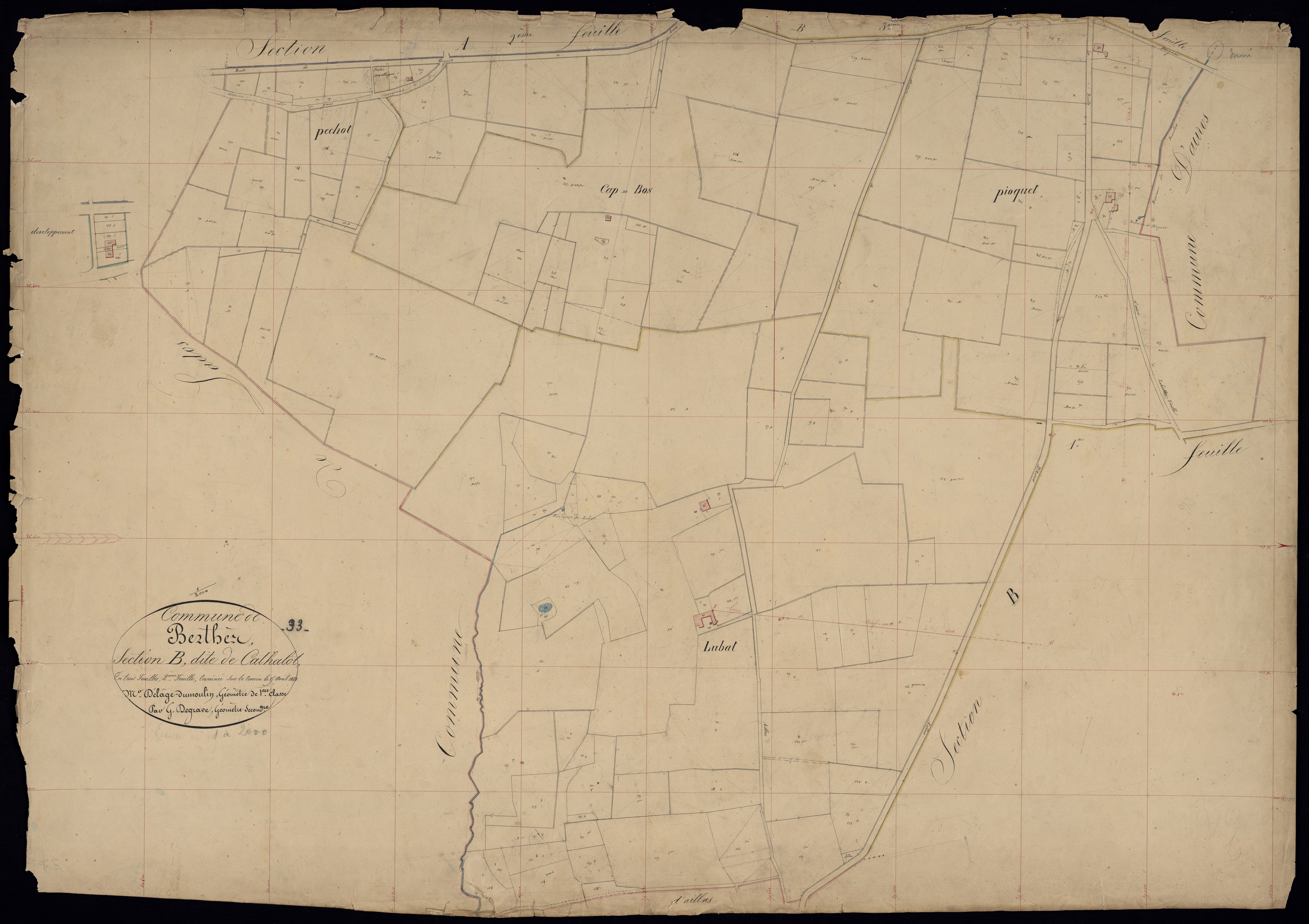Berthez - -Section B feuille 2 : Cathalot