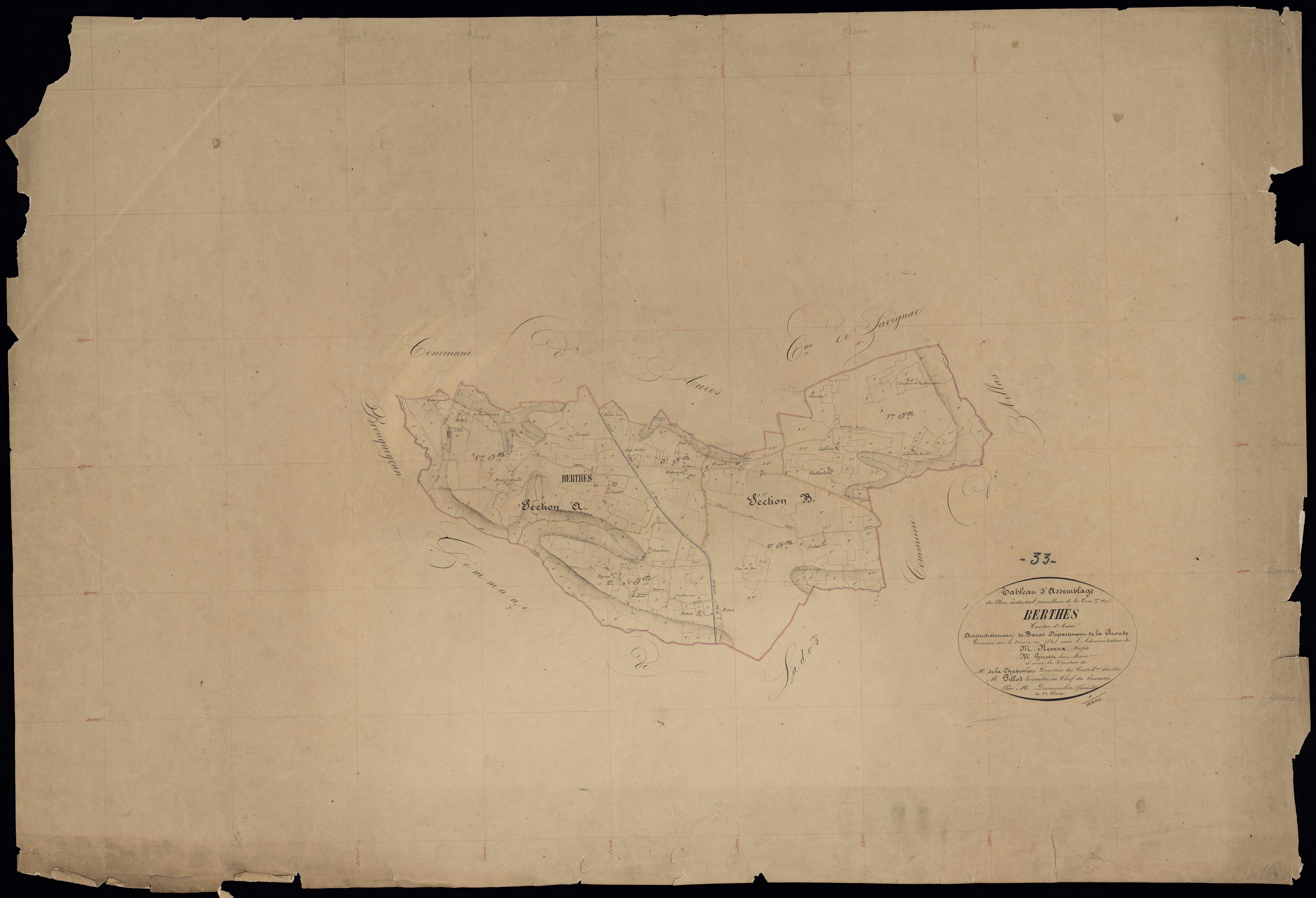 Berthez - -Tableau d'assemblage