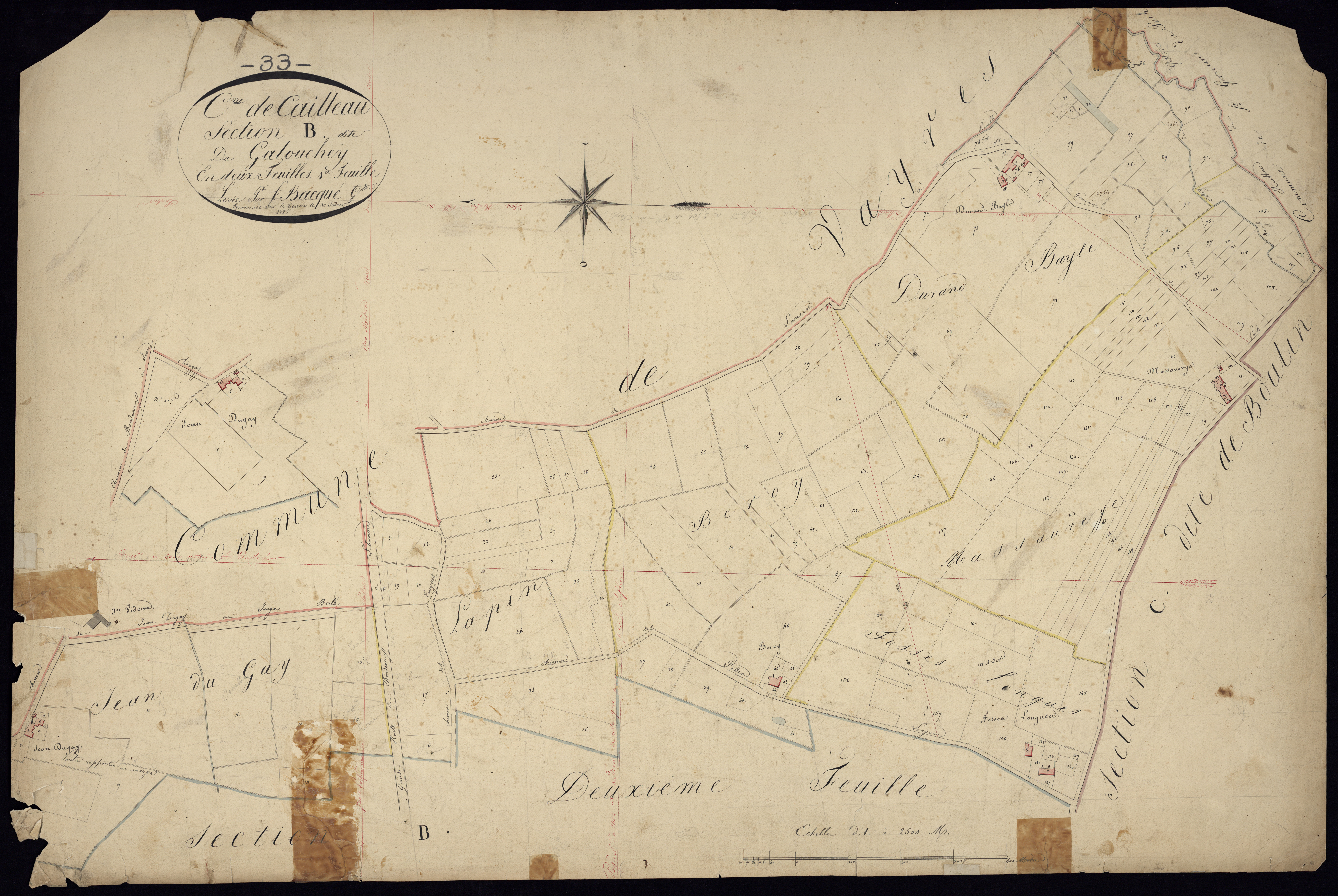Beychac-et-Caillau - -Section B feuille 1 : Le Galouchey