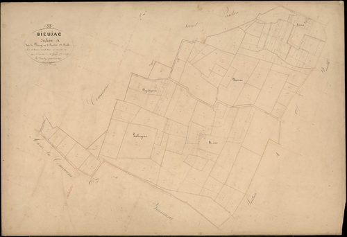 Bieujac - -Section A feuille 3 : Le Bourg