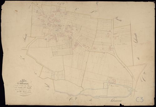 Billaux - -Section C feuille 3 : Le Bourg