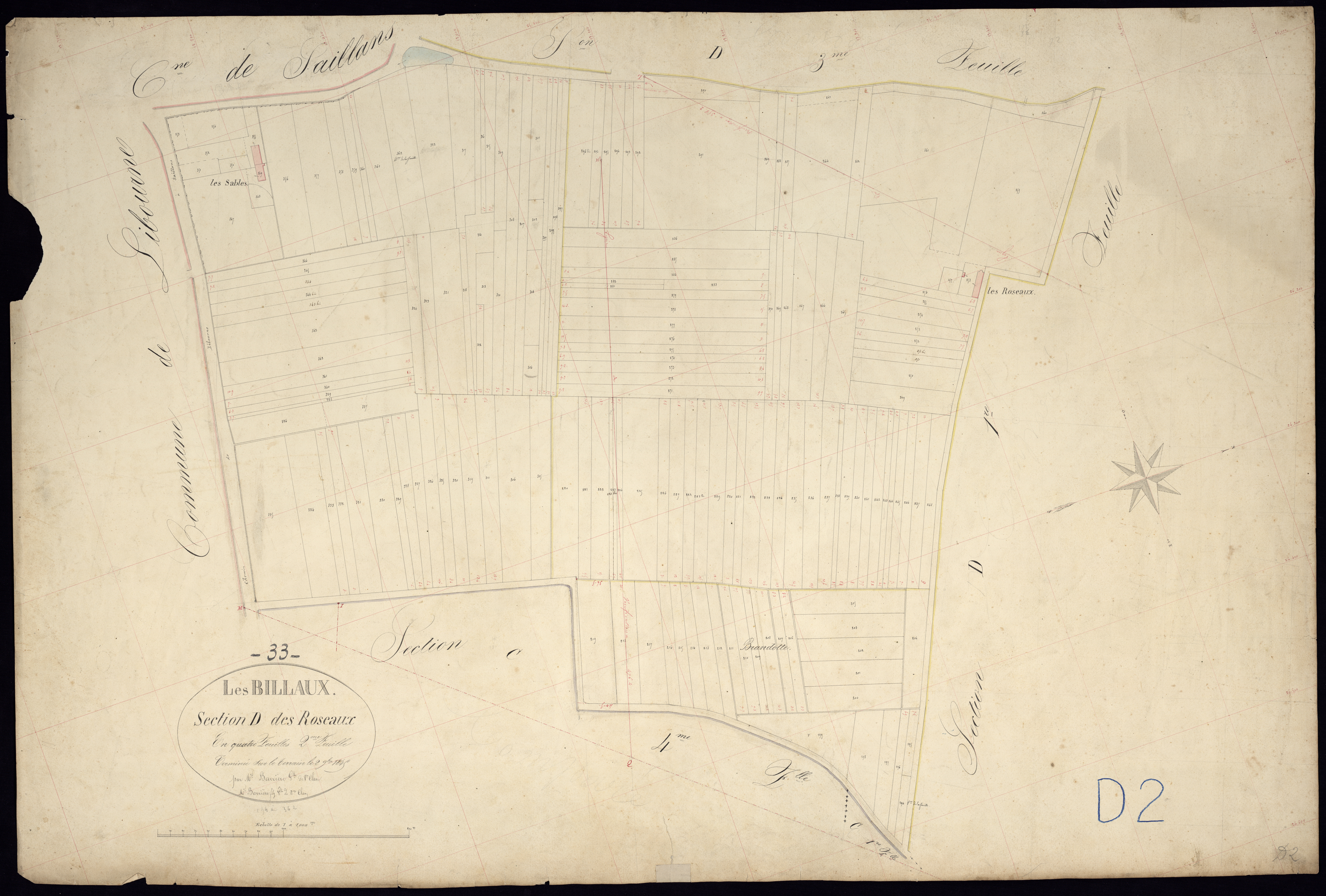 Billaux - -Section D feuille 2 : Les Roseaux