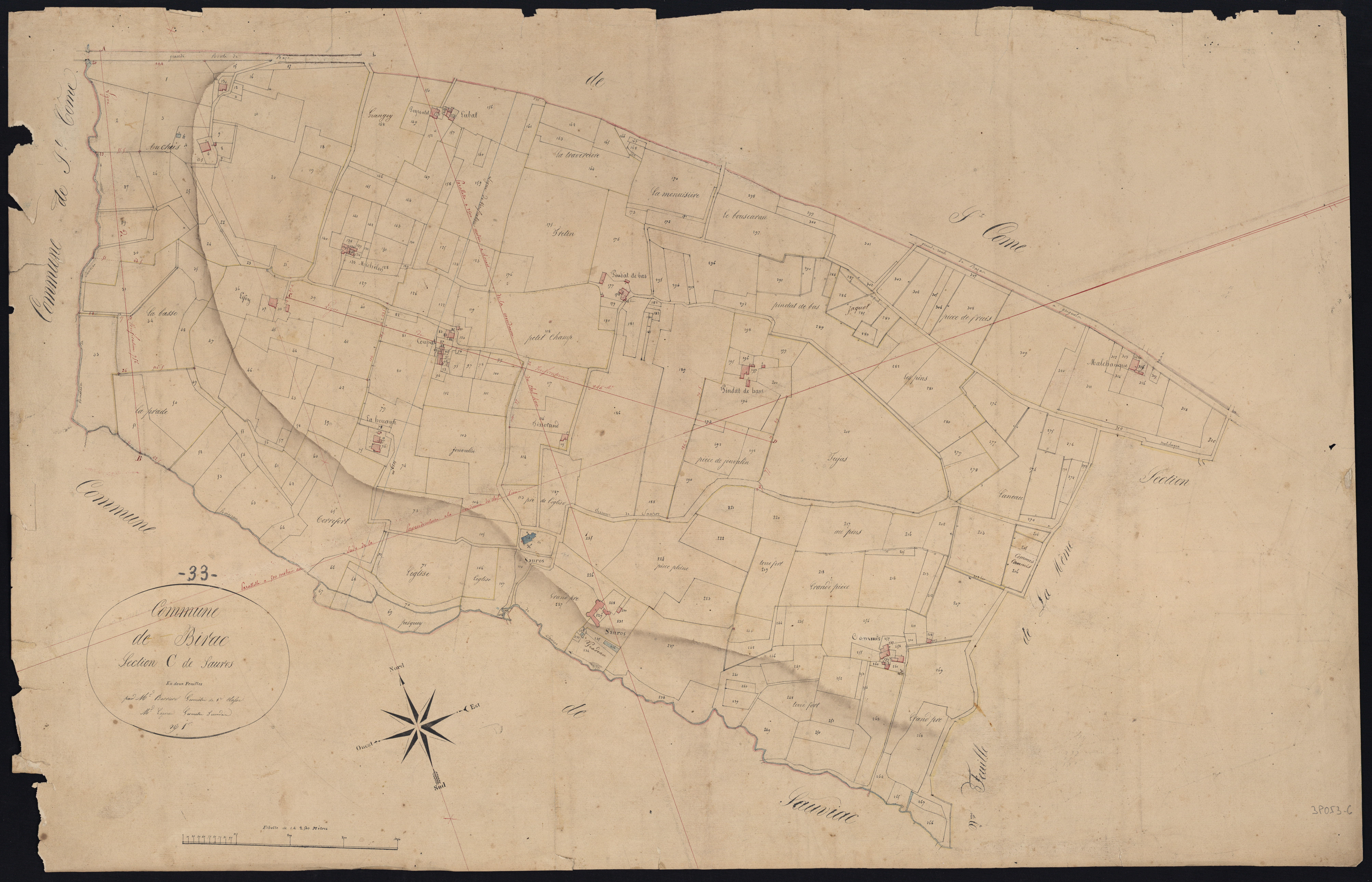 Birac - -Section C feuille 1 : Sauros