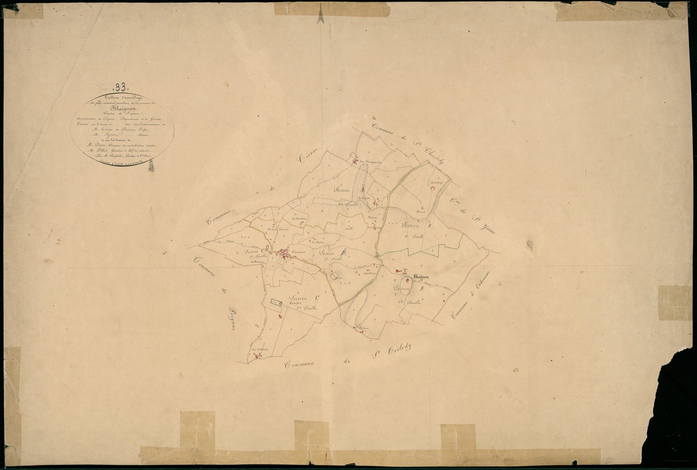 Blaignan - -Tableau d'assemblage