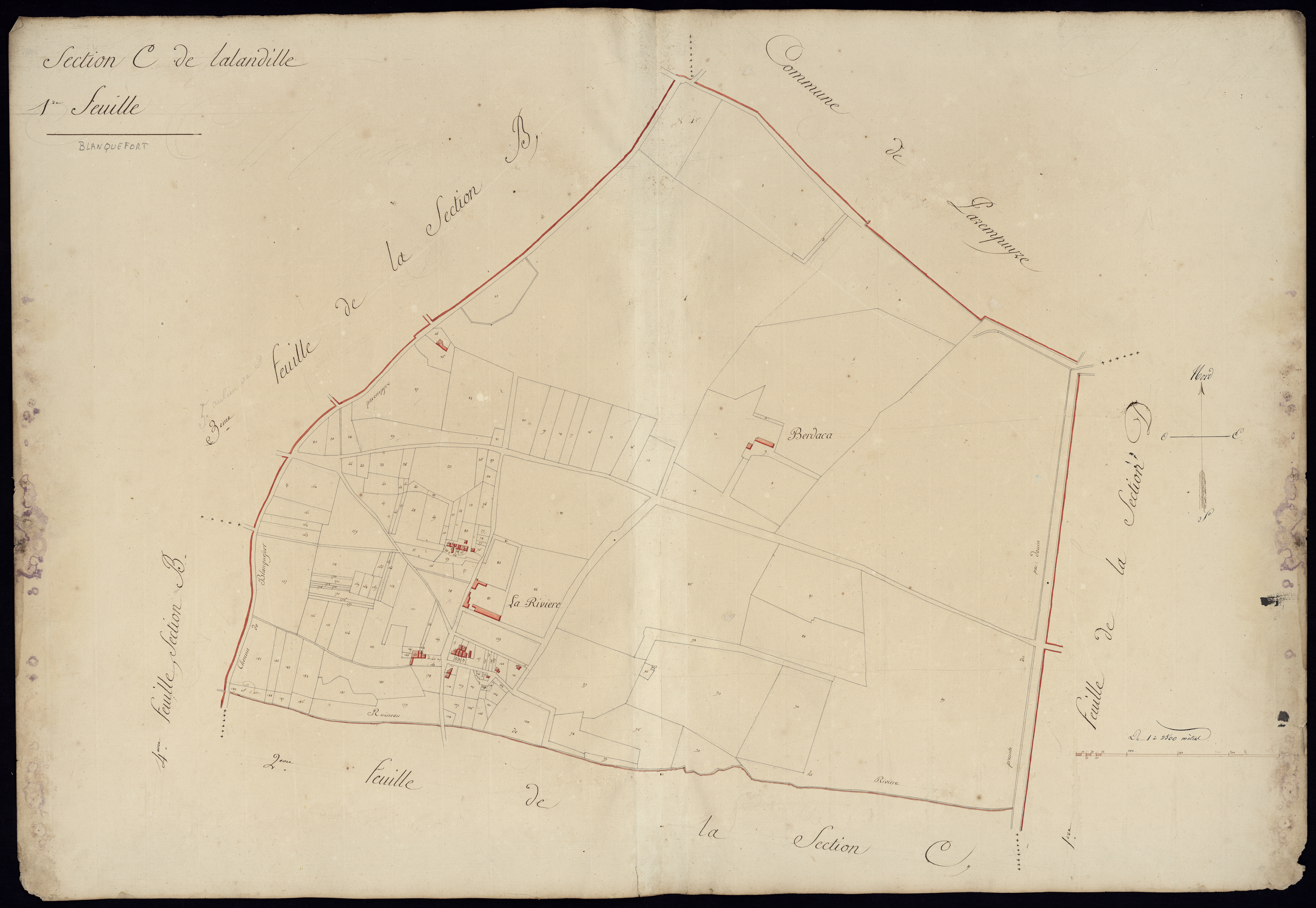Blanquefort - -Section C feuille 1 : Lalandille