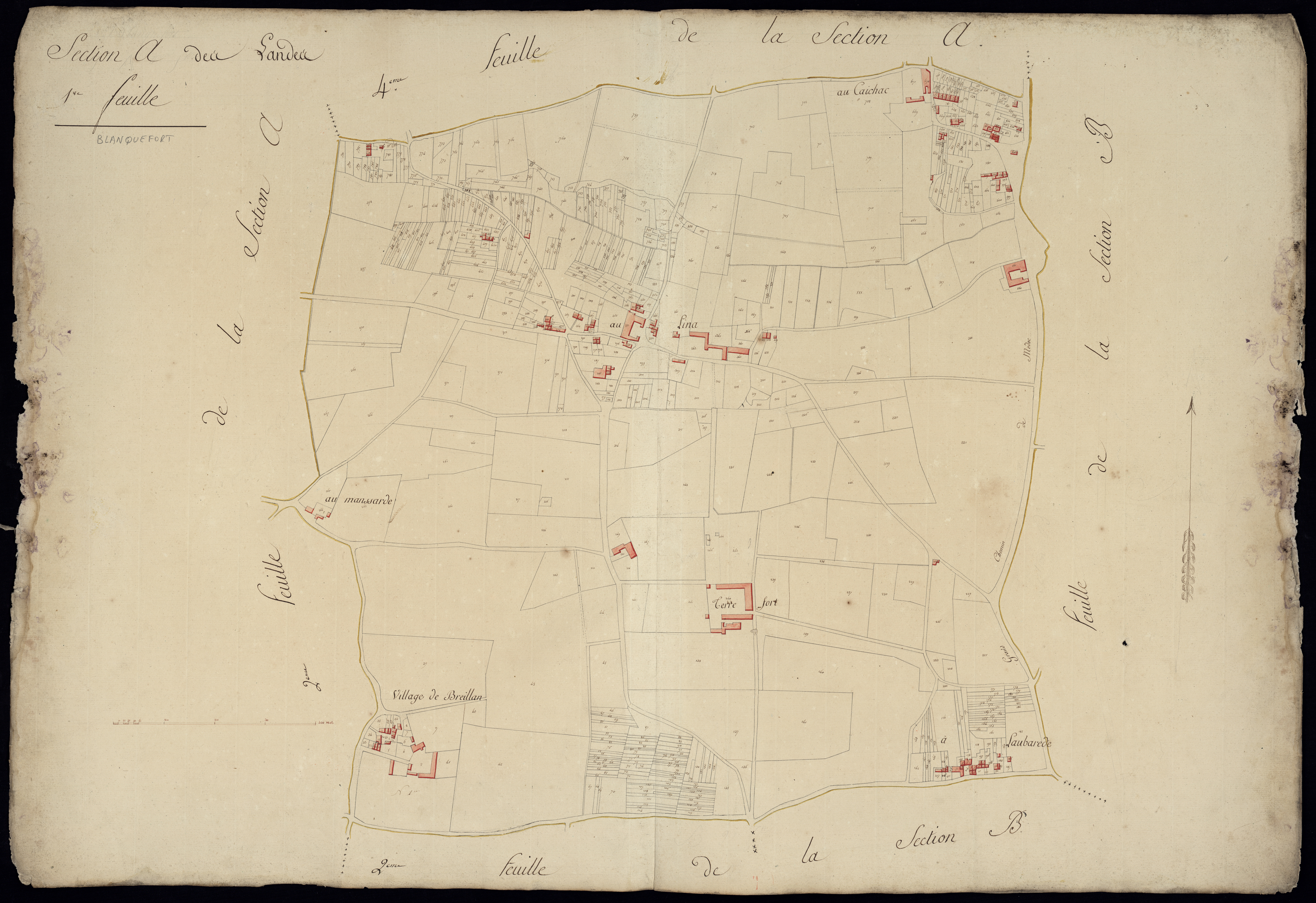 Blanquefort - -Section A feuille 1 : Les Landes