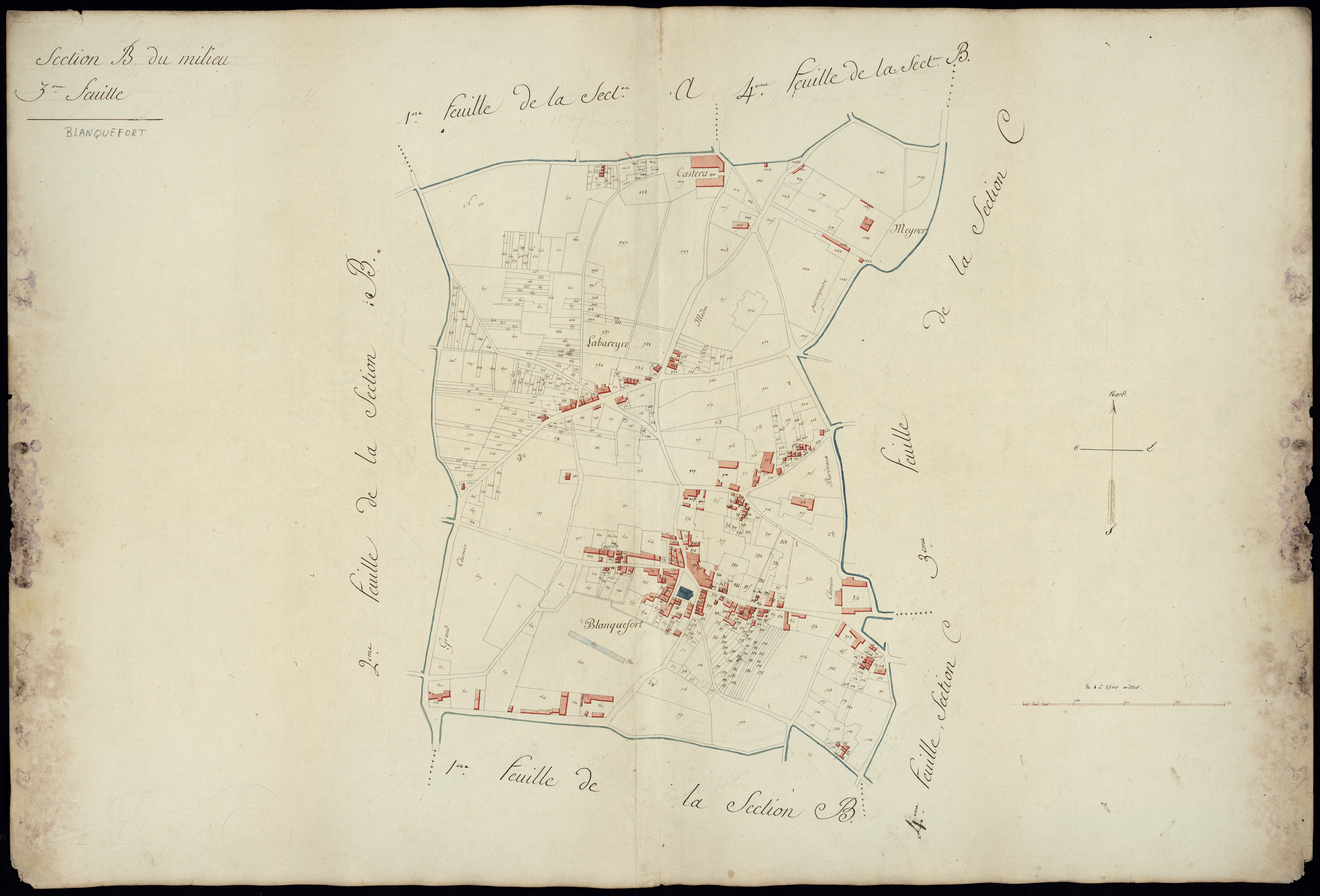 Blanquefort - -Section B feuille 3 : Le Milieu