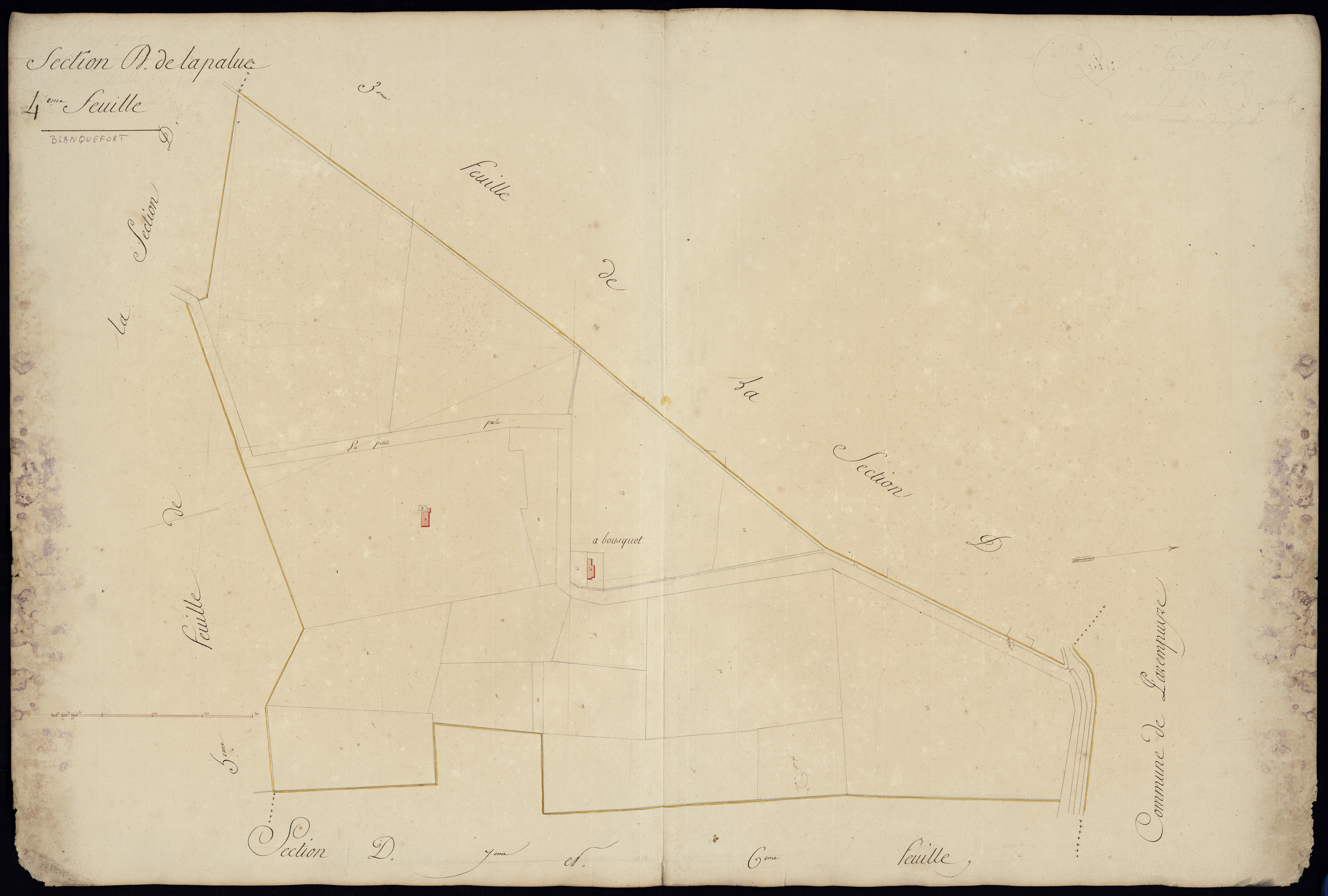 Blanquefort - -Section D feuille 4 : La Palue