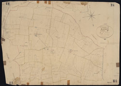 Blasimon - -Section H feuille 1 : Casevert