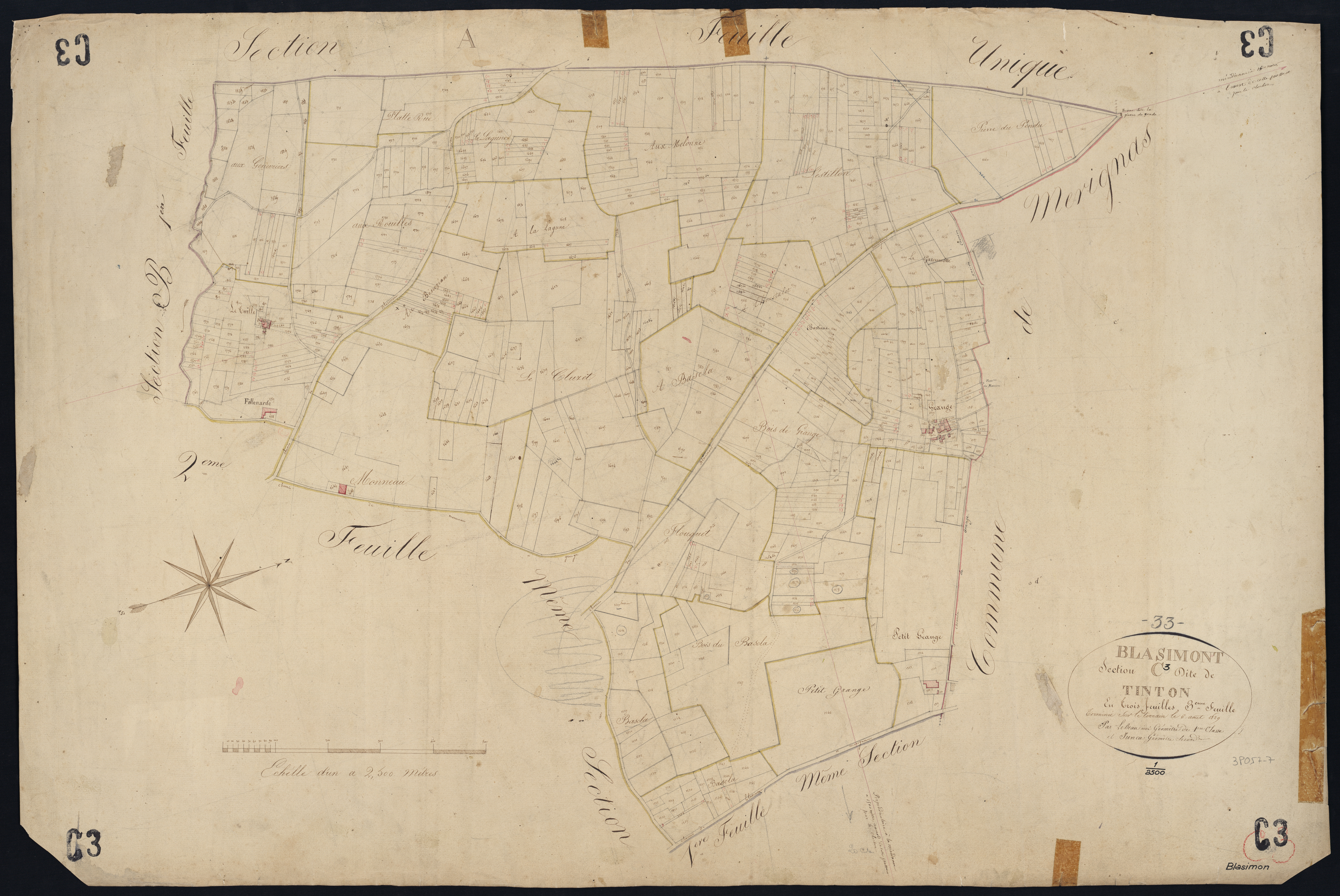Blasimon - -Section C feuille 3 : Tinton