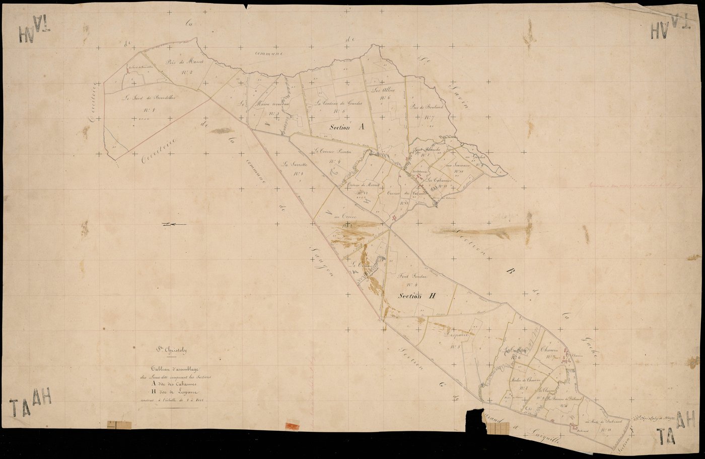 Blaye - -Tableau d'assemblage A et H : Les Cabannes et Lesparre