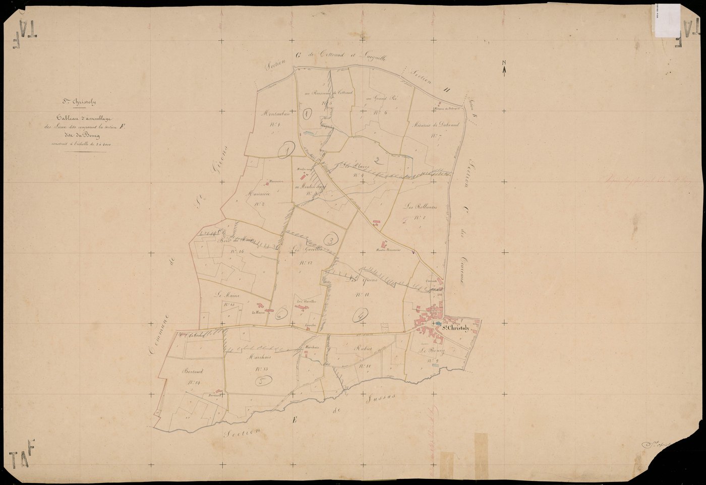 Blaye - -Tableau d'assemblage F : Le Bourg