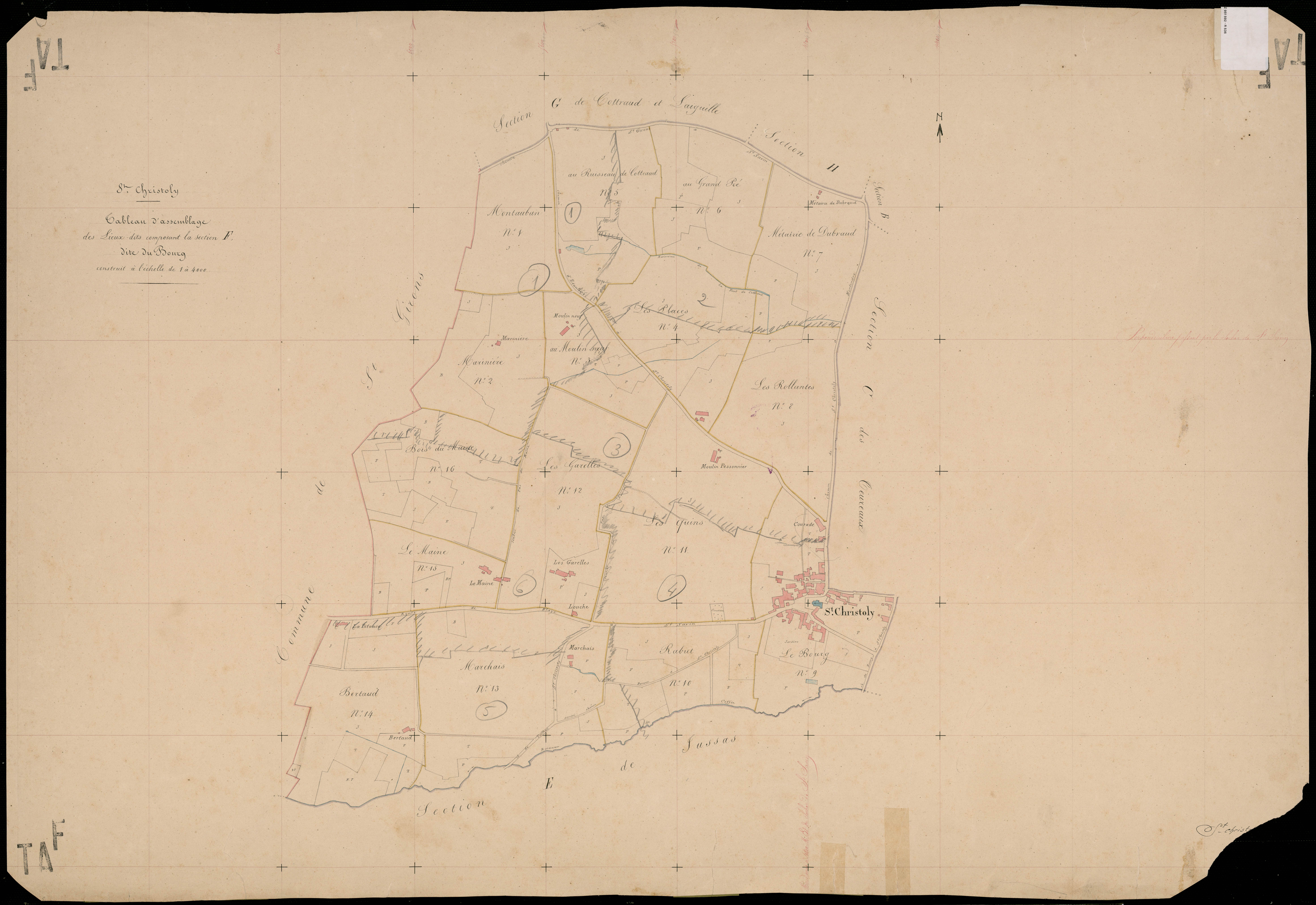 Blaye - -Tableau d'assemblage F : Le Bourg