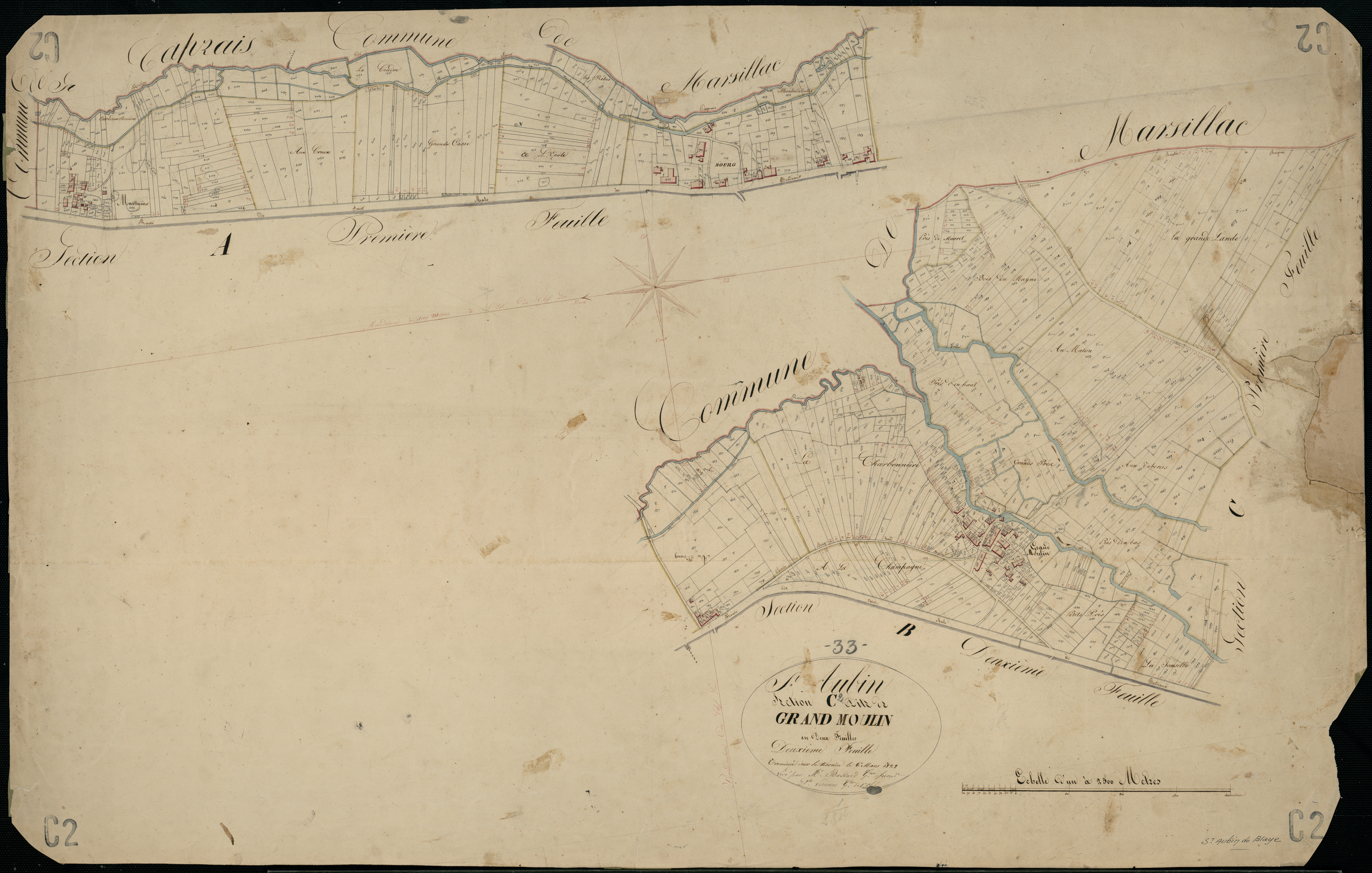 Blaye - -Section C feuille 2 : Grand-Moulin